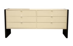 Post Modern Contemporary Metal & Wood Memphis Dresser and 2 Nightstands Bedroom