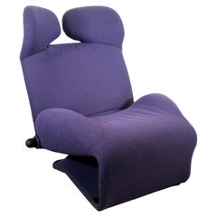 Chaise post-moderne contemporaine violette Cassina Wink, Italie
