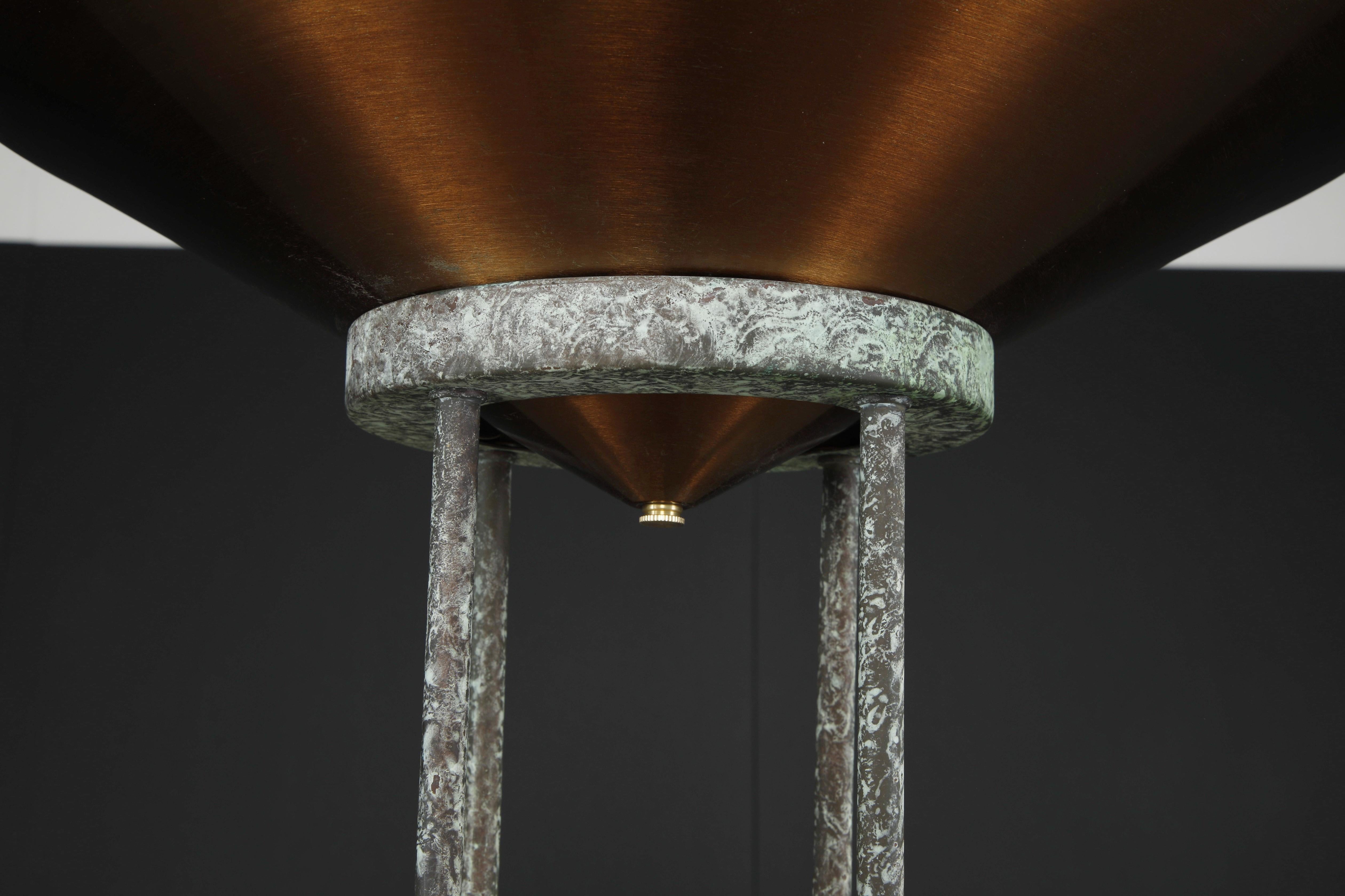 Lampade da terra postmoderne in rame di Jim Bindman per Rainbow Lamp, anni '80, firmate in vendita 4