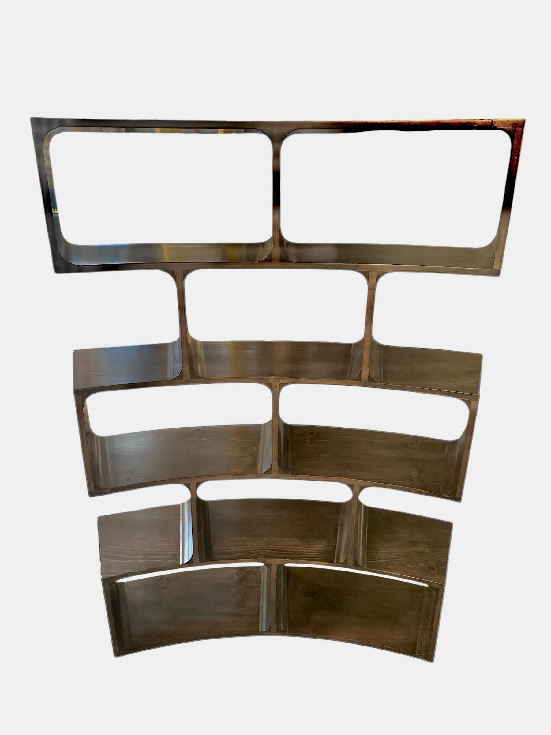Americano Libreria Etagere Curva Post Moderna in vendita