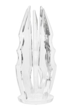 Post Modern Curved Lucite Table Sculpture Van Teal Style