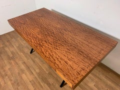 Post Modern Custom Made Campaign Style Partners Desk with X Form Legs