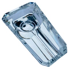 Cenicero de cristal tallado postmoderno para puros