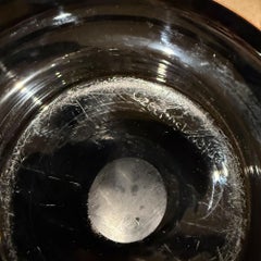 Ciotola arancione in vetro artistico cecoslovacco post-moderno