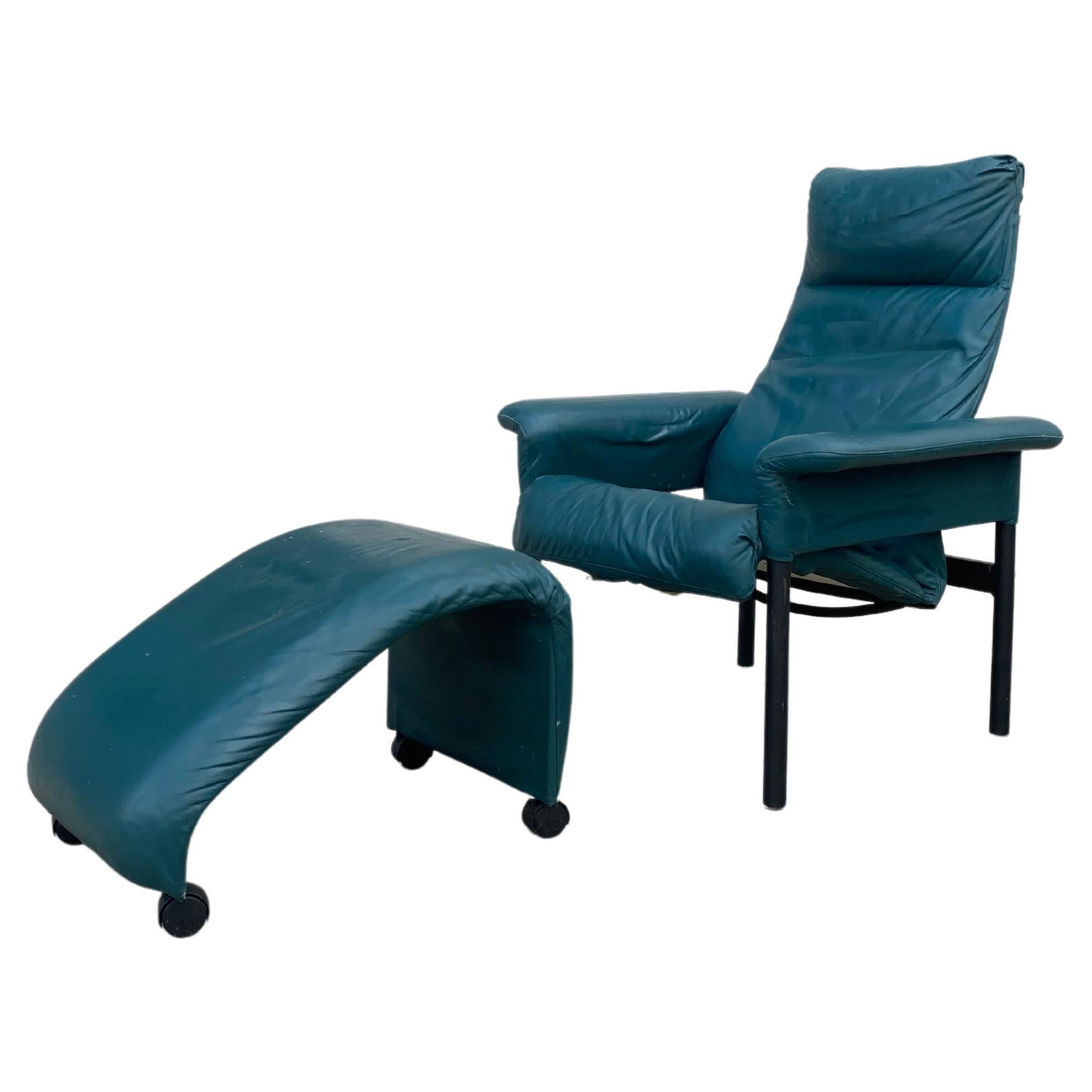 Post-Modern Danish Leather Lounge Chair