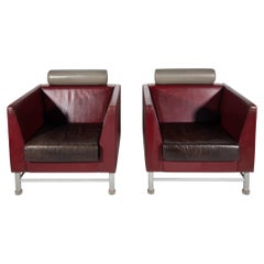 Post Modern Design by Ettore Sottsass for Knoll Set East Side Lounge Club Chairs