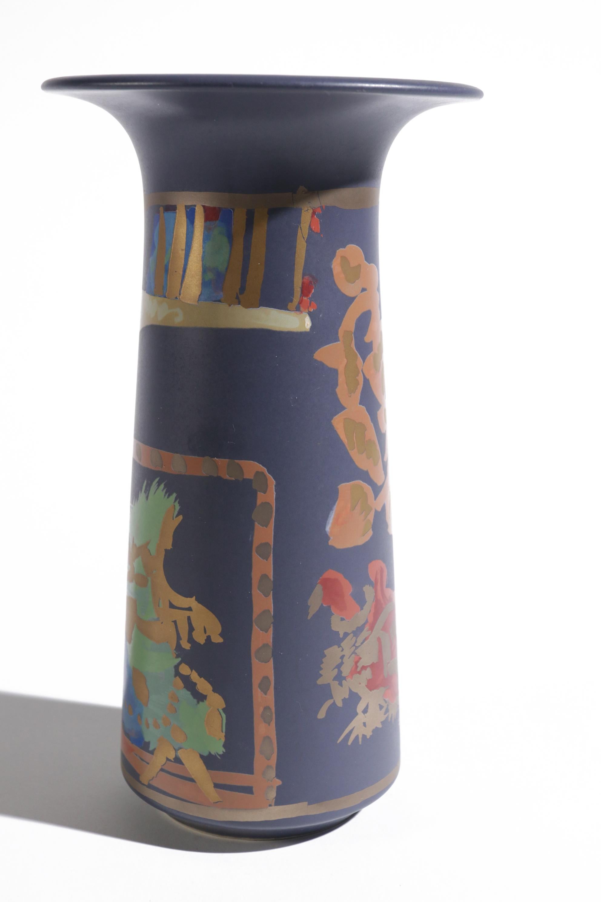 Postmodernes Design Rosenthal Gilbert Portanier Vase aus den 1980er Jahren (Porzellan) im Angebot