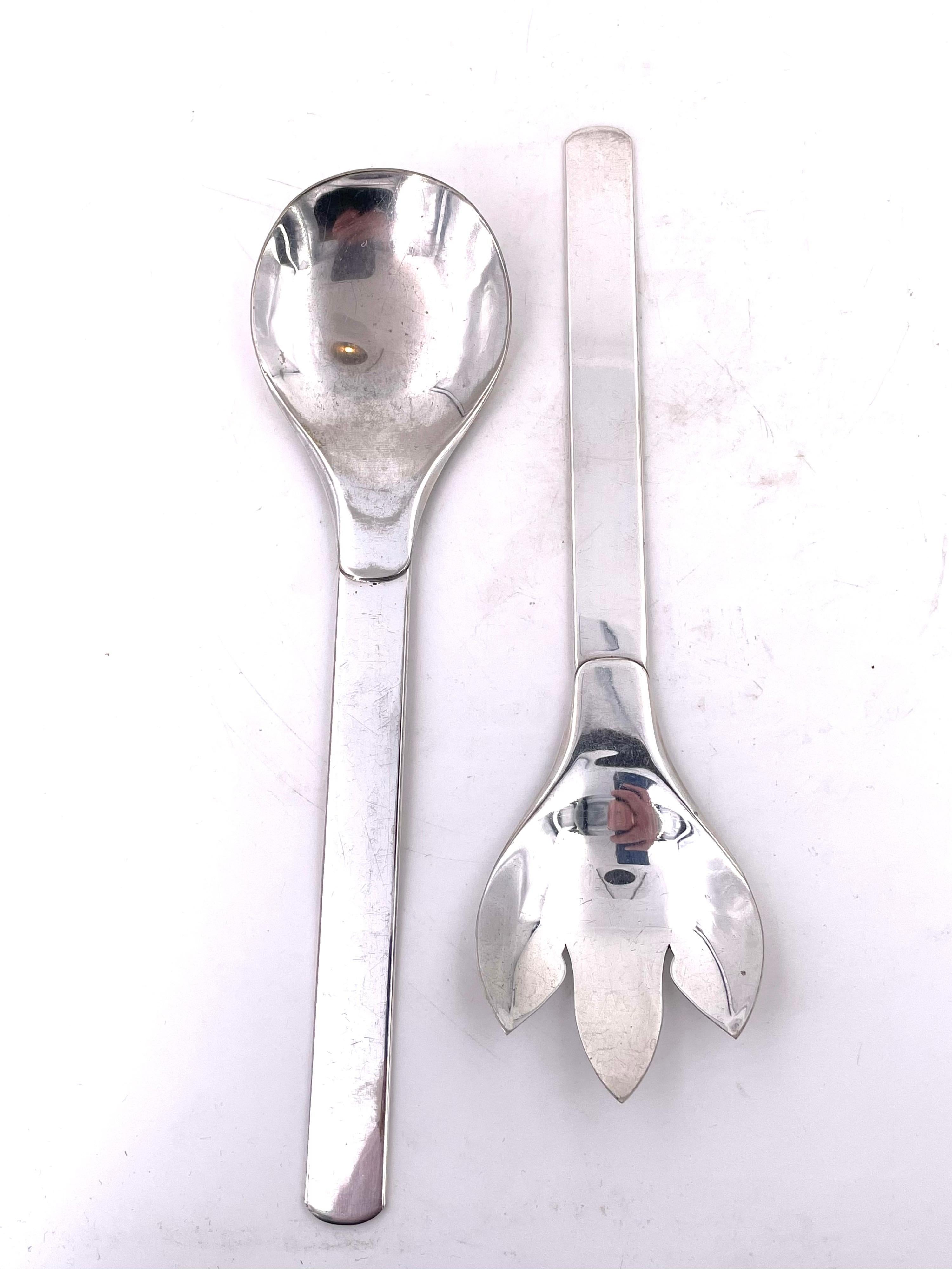 Beautiful design on these salad servers by Napier, circa 1980s.