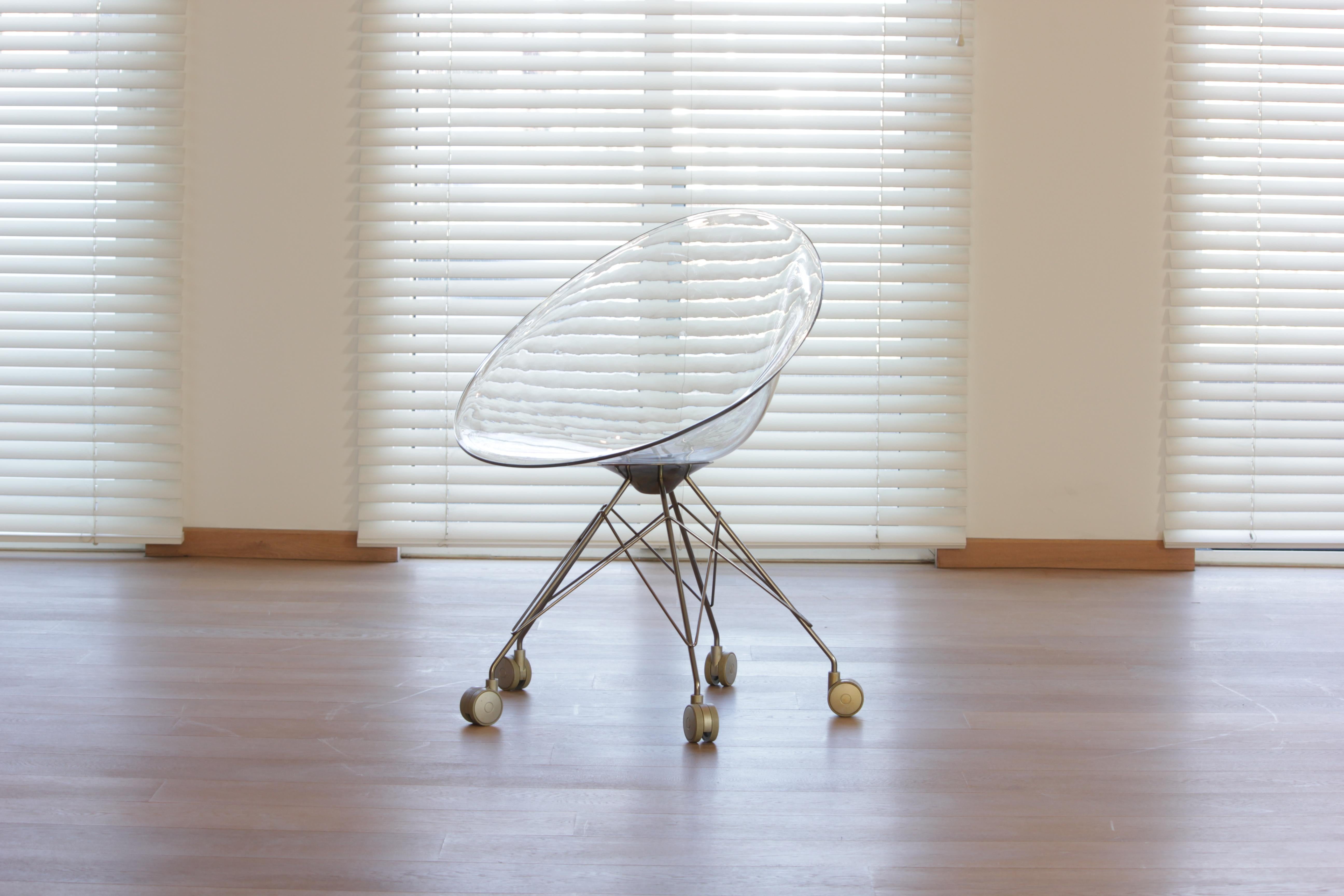 Desk chair by Philippe Starck for Kartell

1990s

'EroS'

Italy

83.5cm high, 61cm wide, 57cm deep