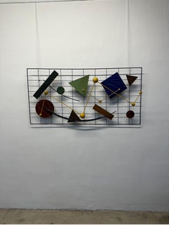 Post Modern Dimensional Wall Art Sculpture, C Jere 1988