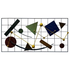 Post Modern Dimensional Wall Art Sculpture, C Jere 1988