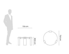 Post-Modern Dimmed Color Caprice Side Table by Draga & Aurel