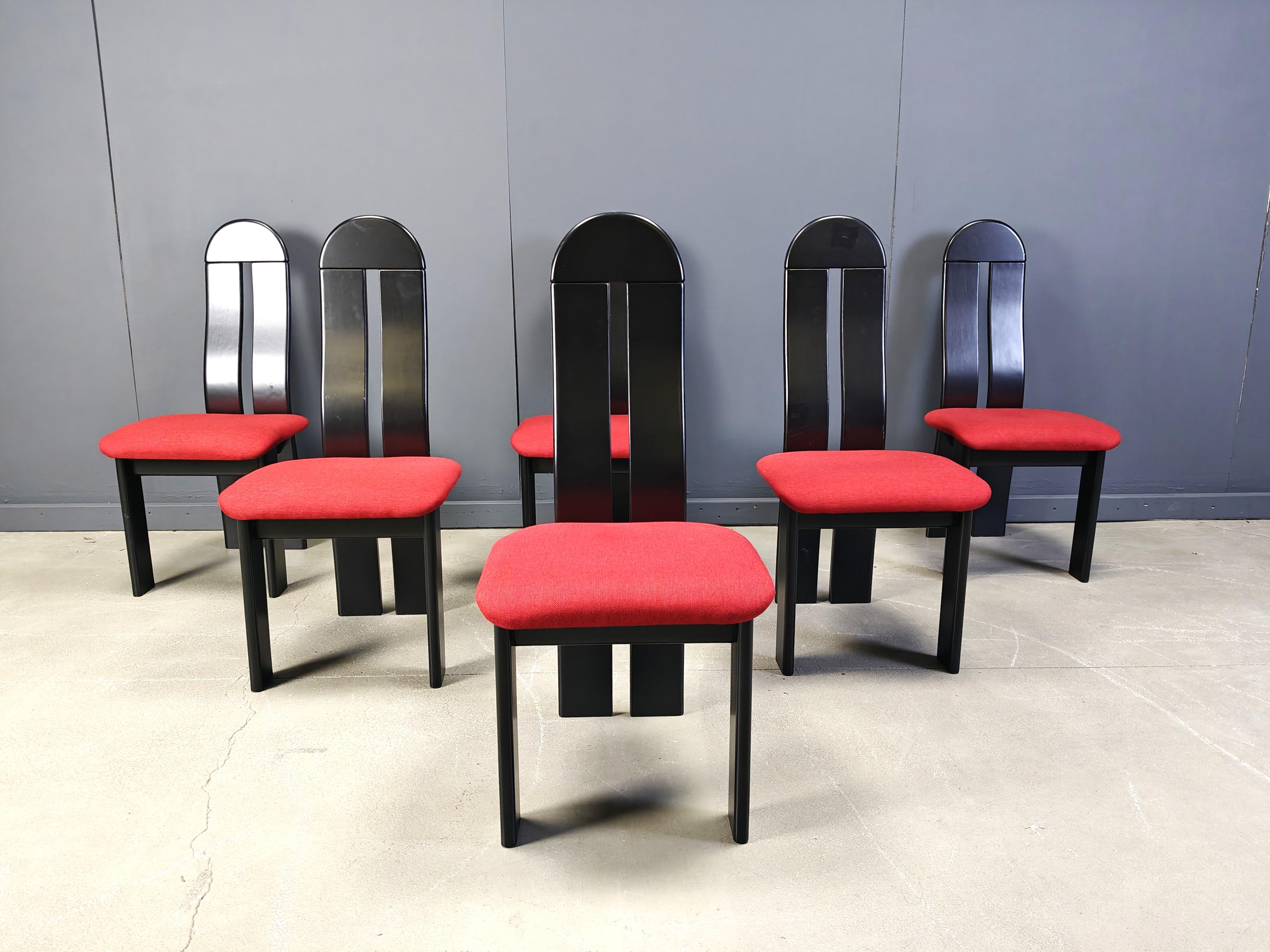 Post modern dining chairs, 1980s im Angebot 7