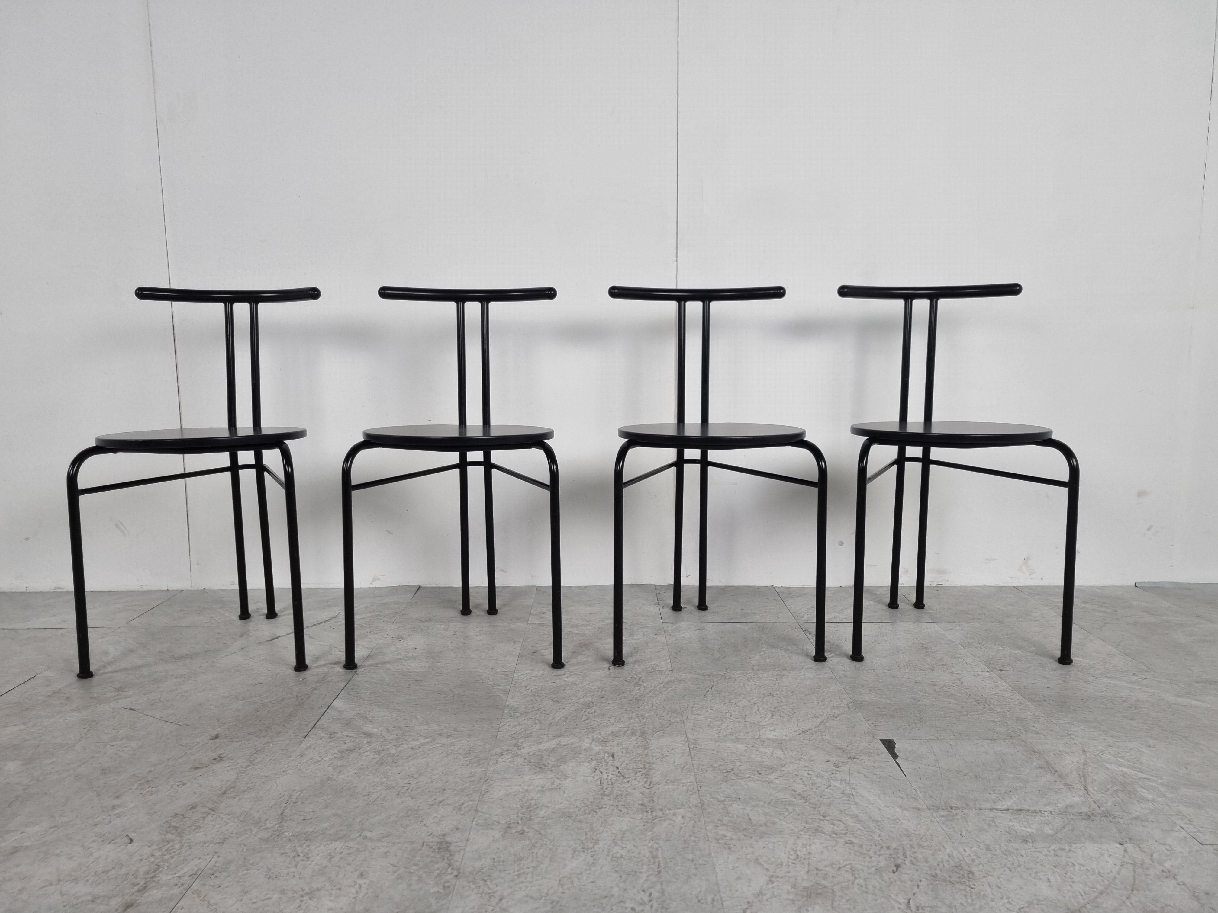 Italian Post Modern Dining Chairs, 1980s