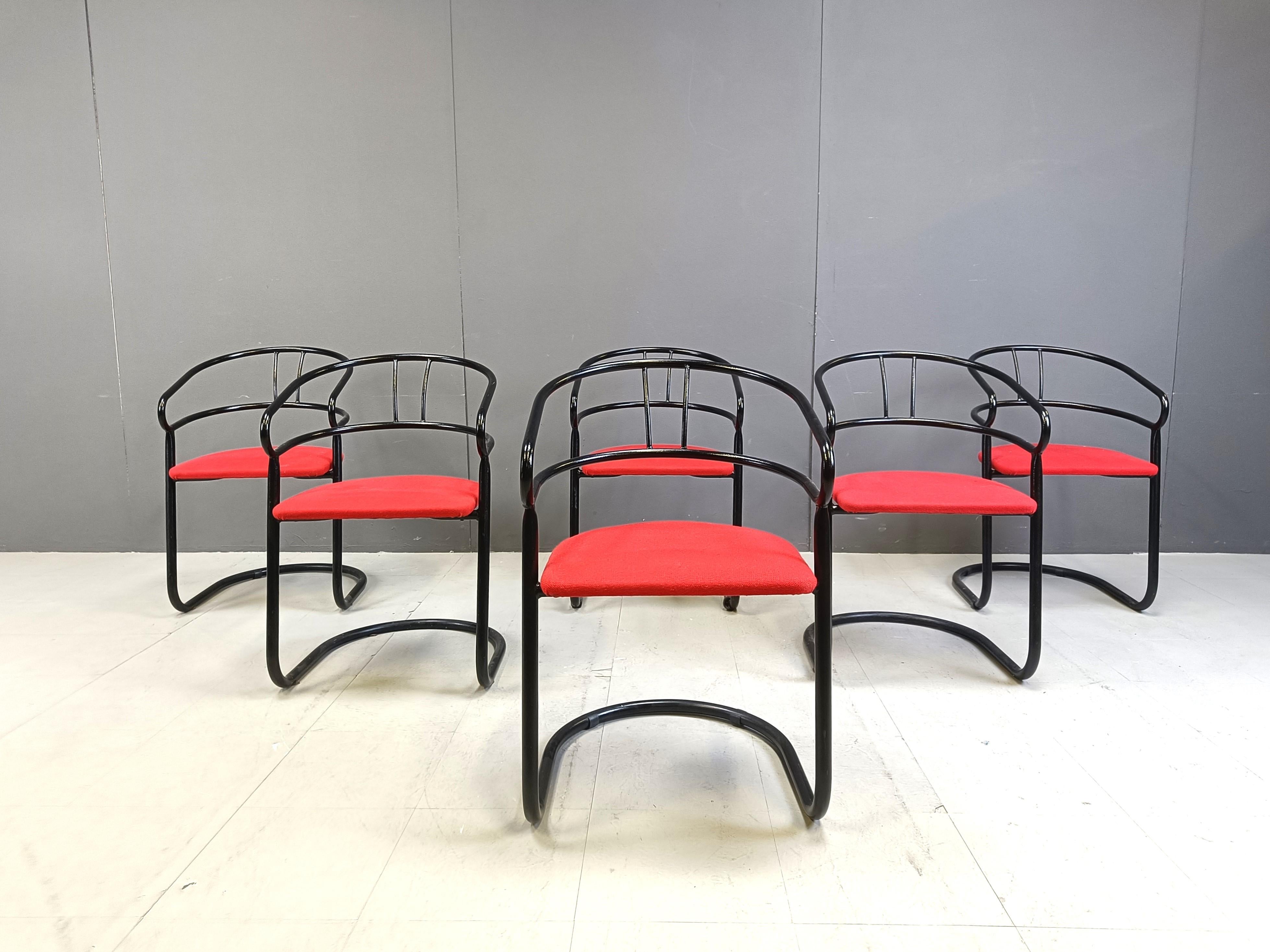 Italian Post modern dining chairs, 1980s For Sale
