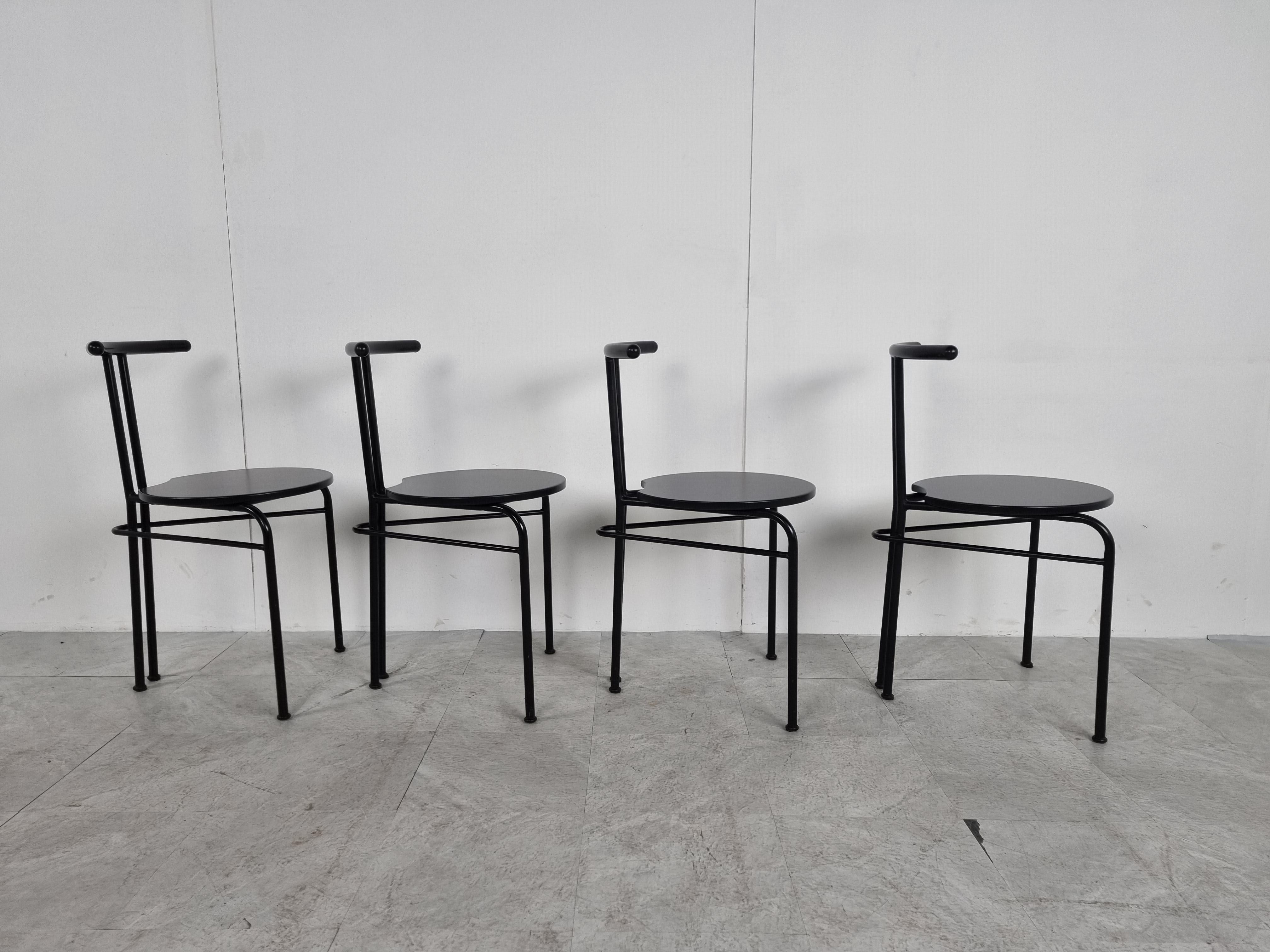 Post Modern Dining Chairs, 1980s In Good Condition In HEVERLEE, BE