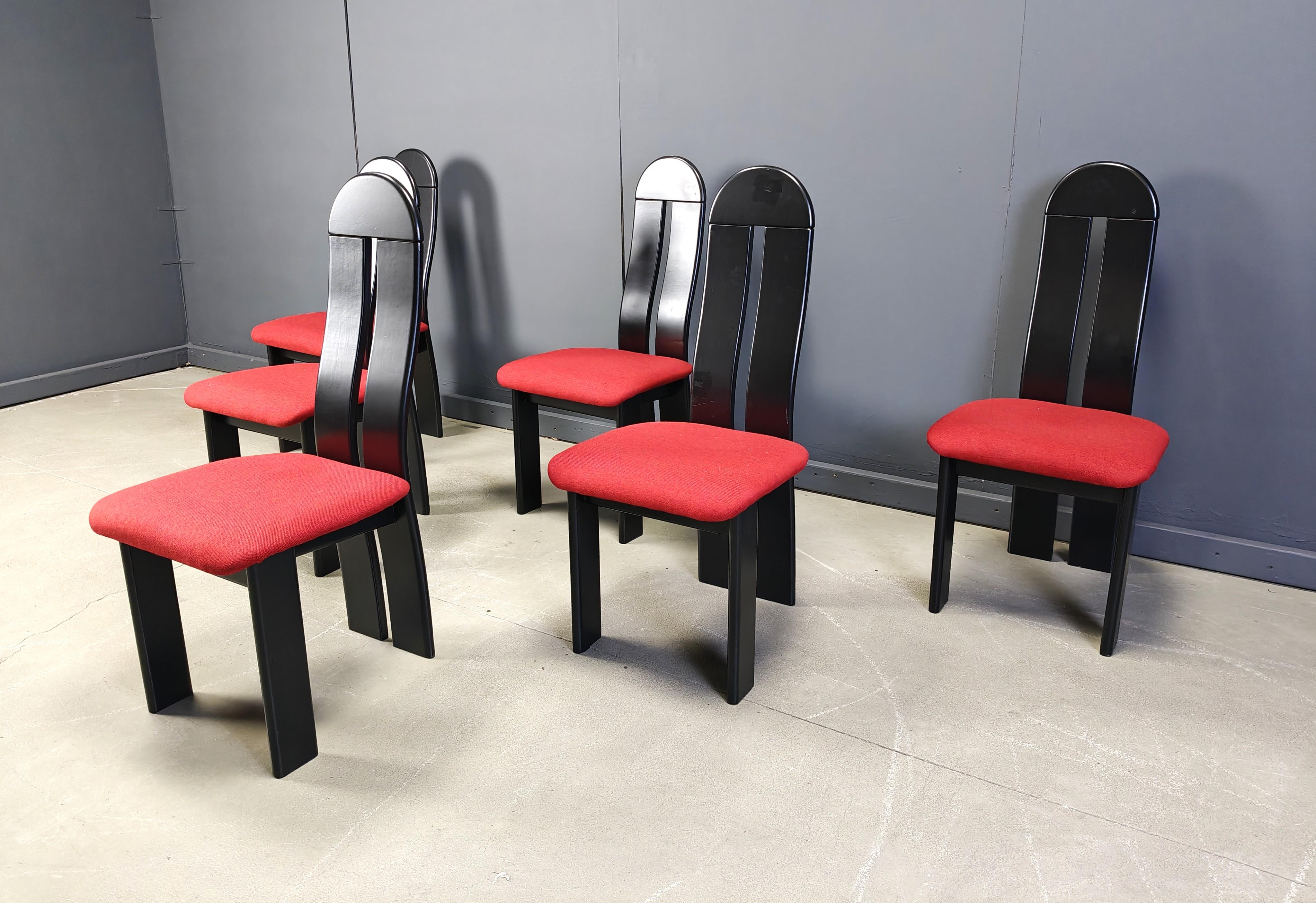 Post modern dining chairs, 1980s im Zustand „Gut“ im Angebot in Leuven, Vlaams Gewest
