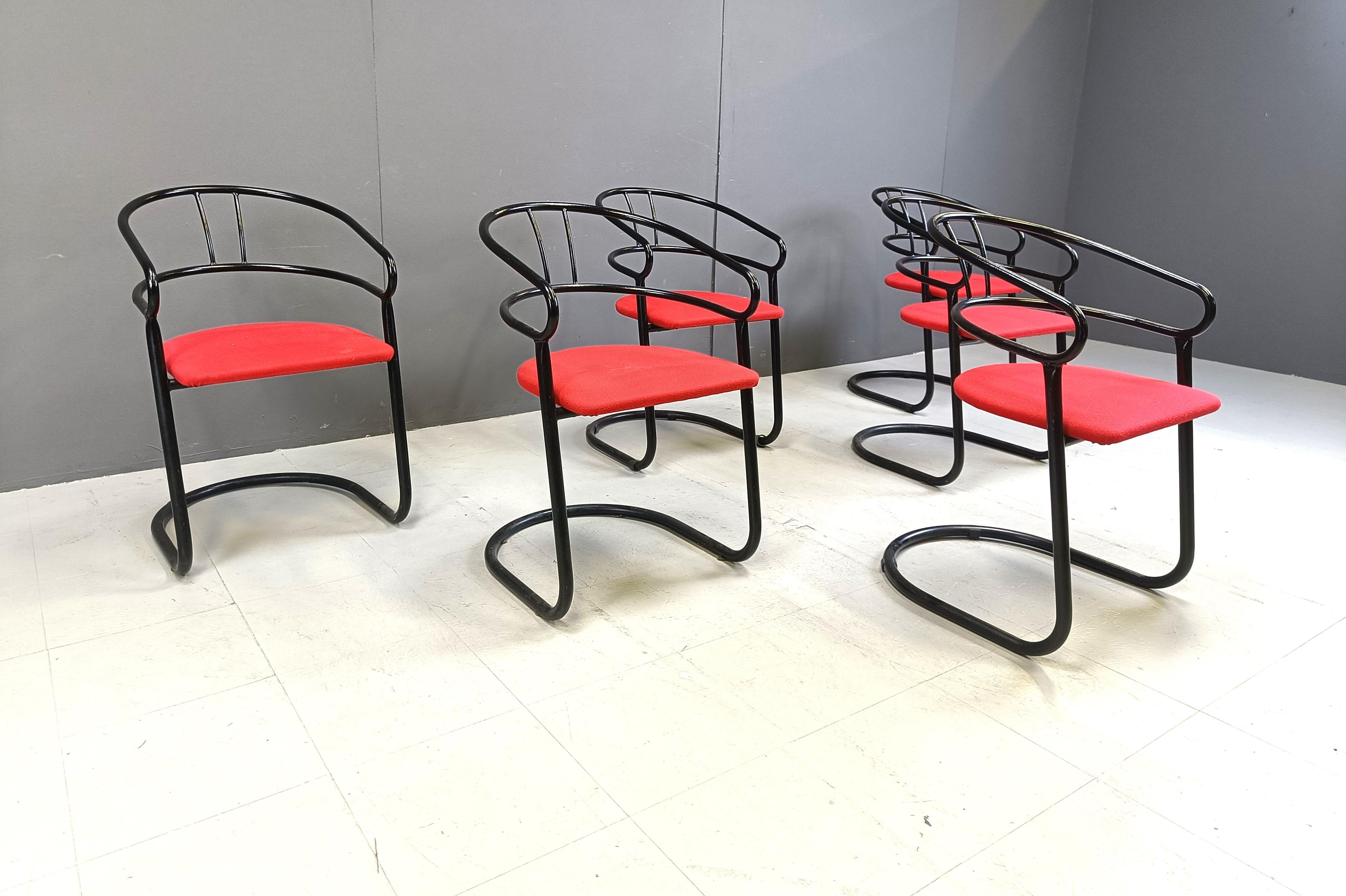 Late 20th Century Post modern dining chairs, 1980s For Sale