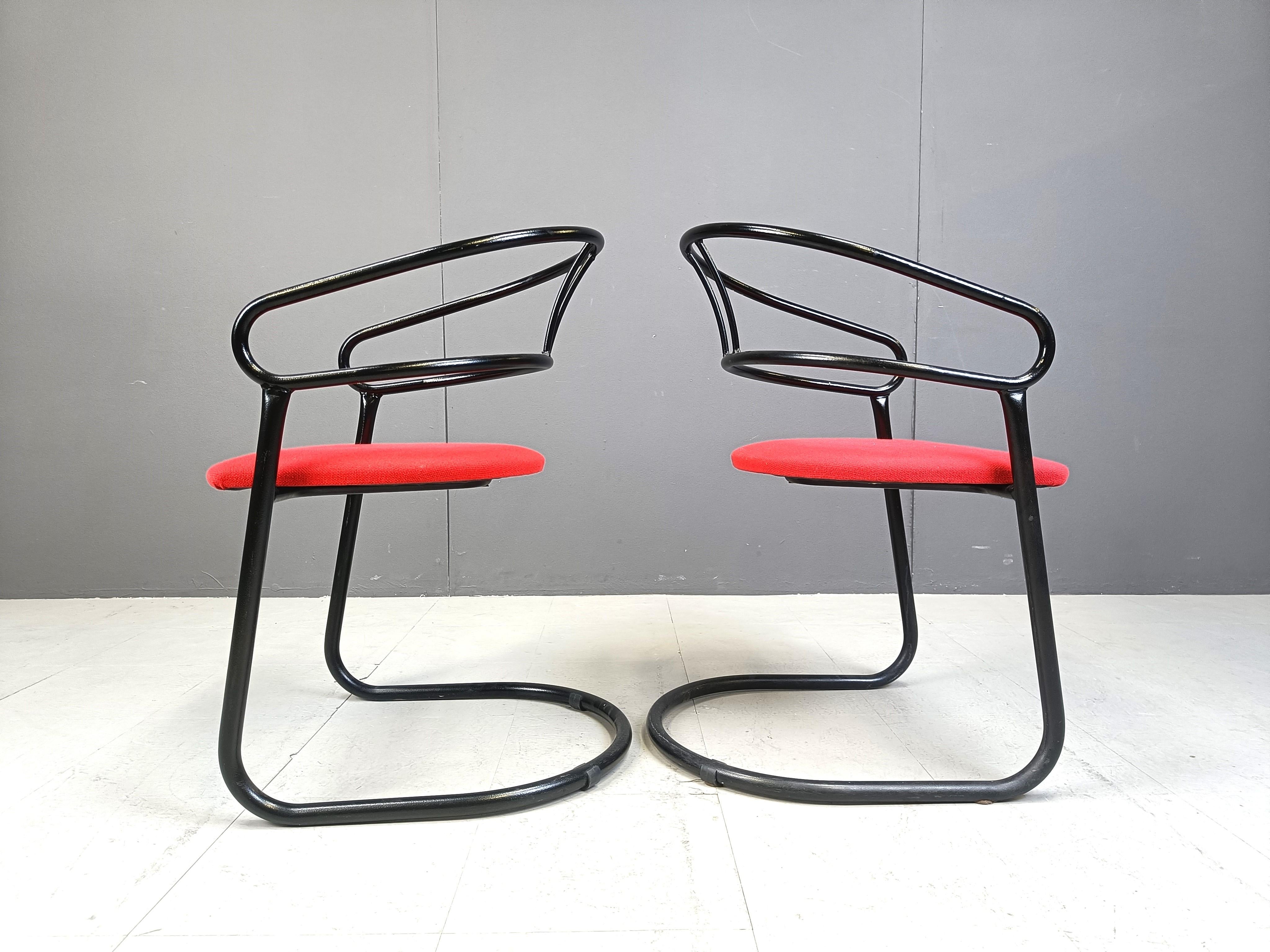 Post modern dining chairs, 1980s For Sale 1