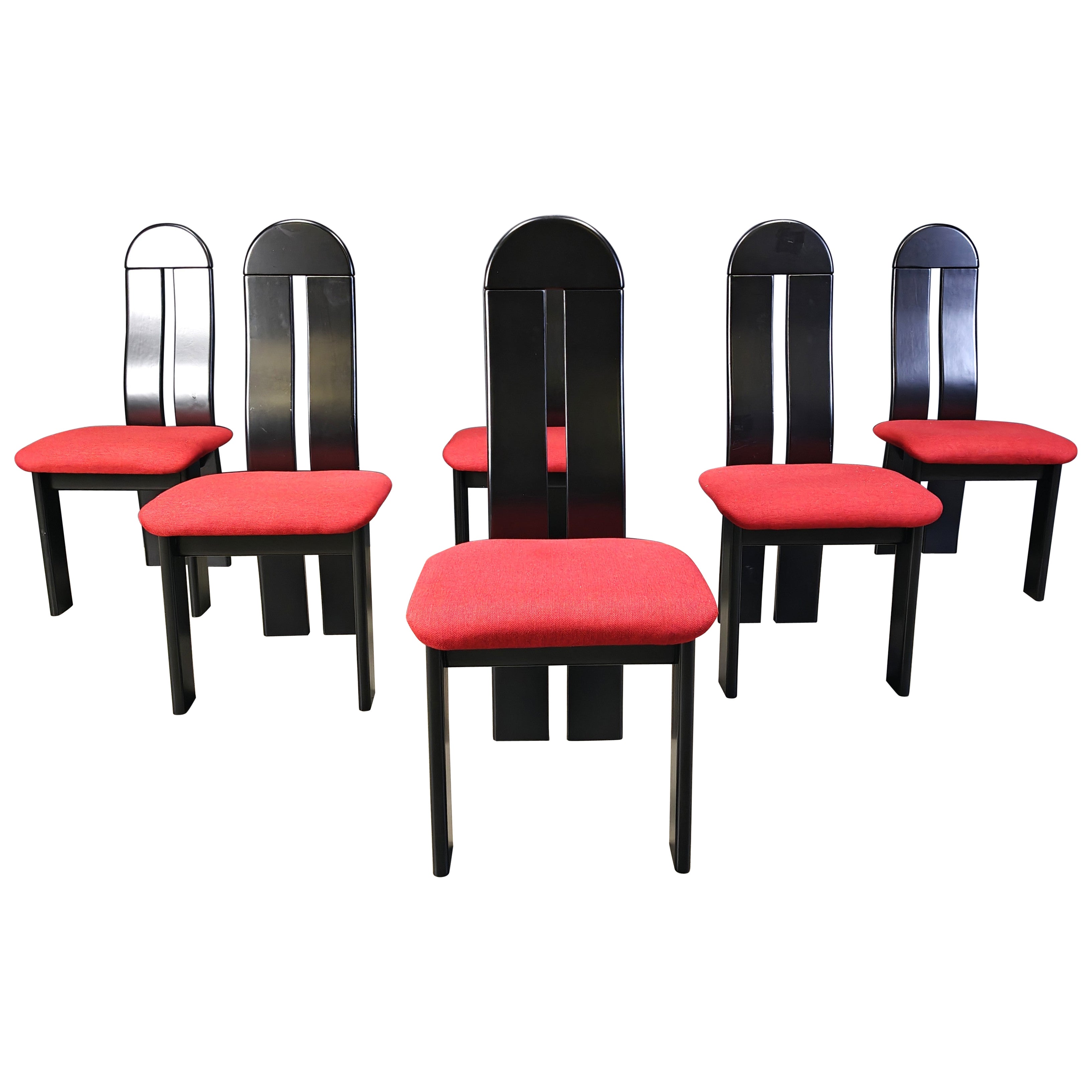 Post modern dining chairs, 1980s