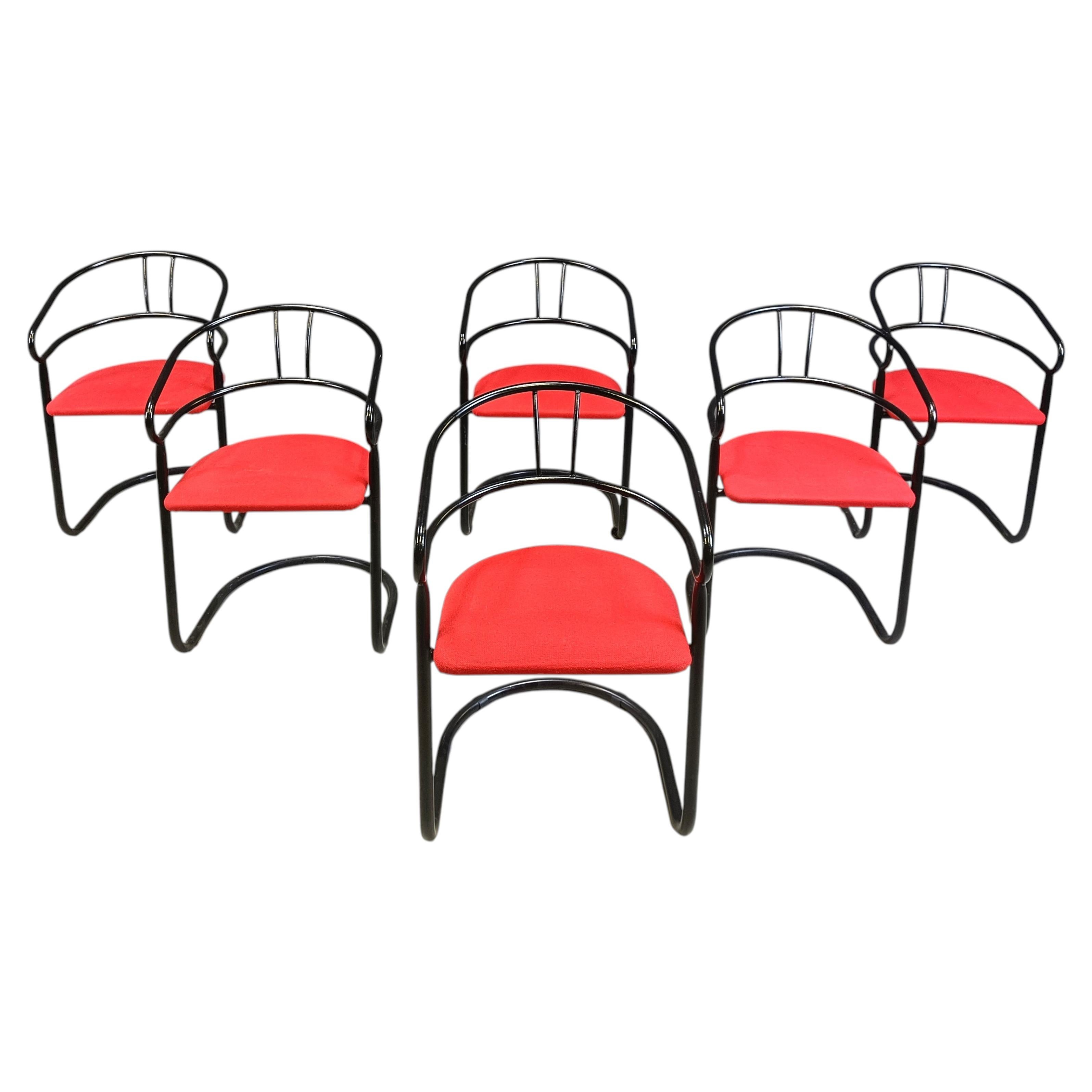 Post modern dining chairs, 1980s For Sale