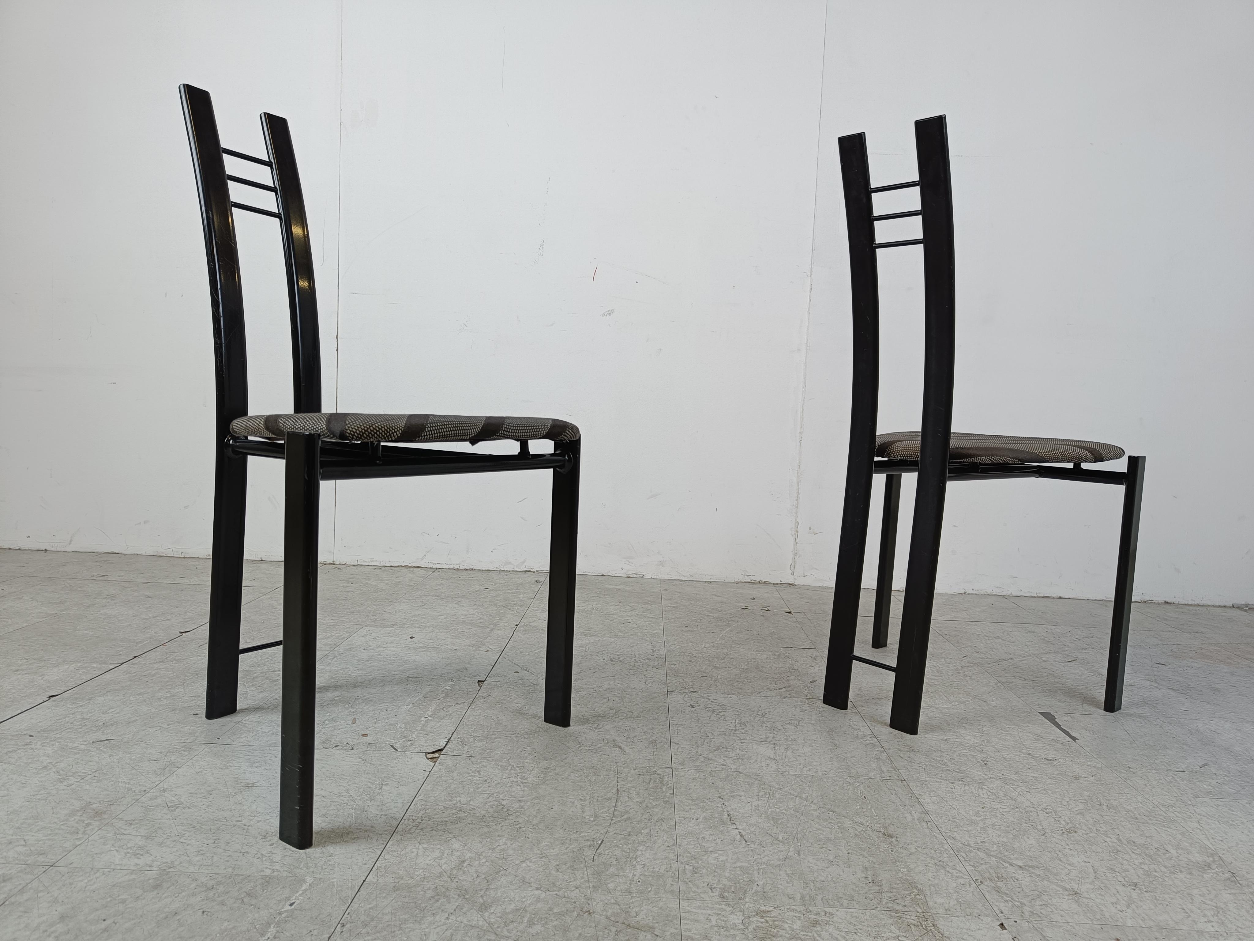 Post modern dining chairs, 1980s set of 4 For Sale 2
