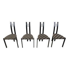 Chaises de salle à manger The Moderns, ensemble de 4 chaises des années 1980