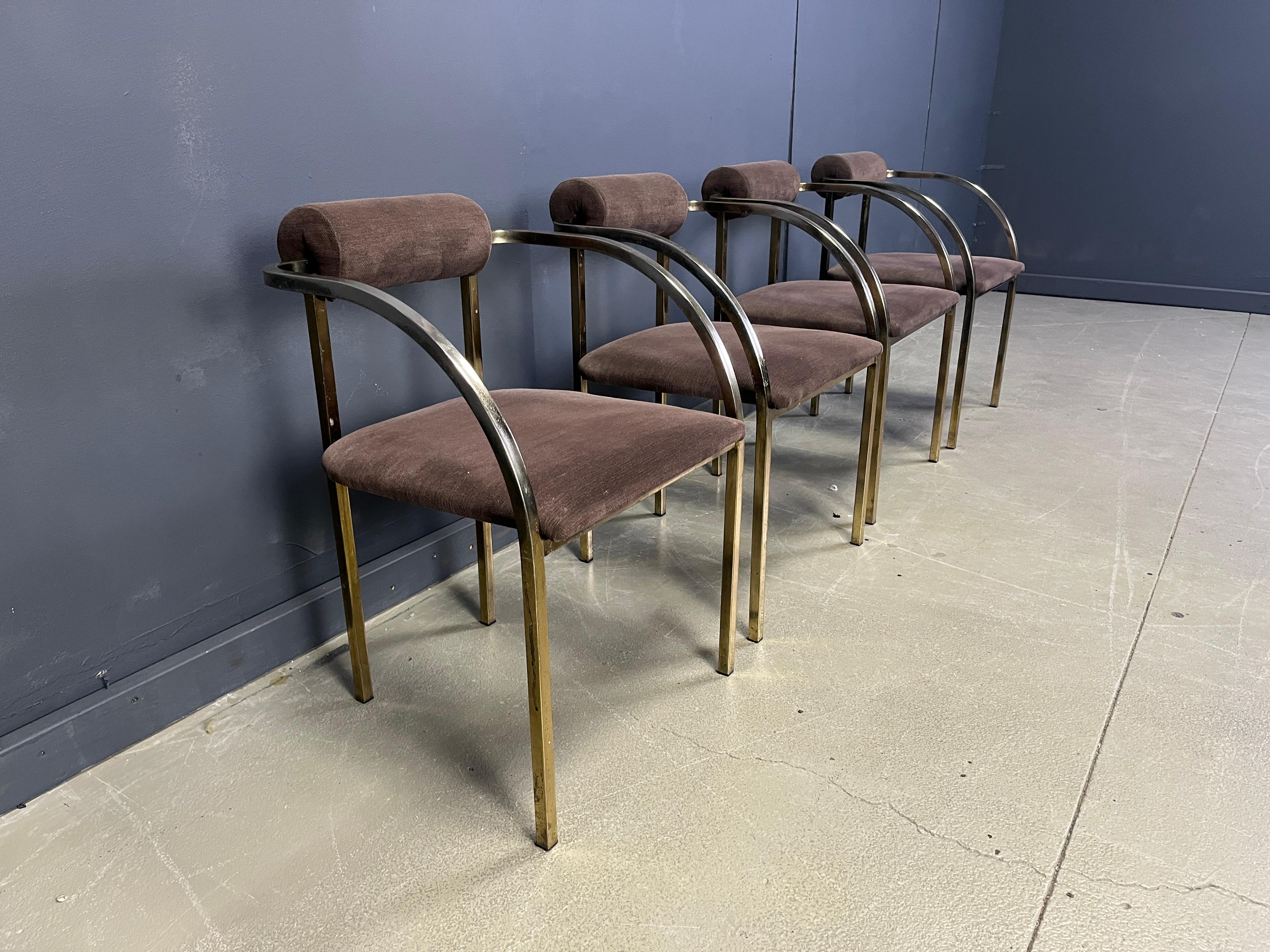 Post modern dining chairs by Belgochrom, 1980s For Sale 3