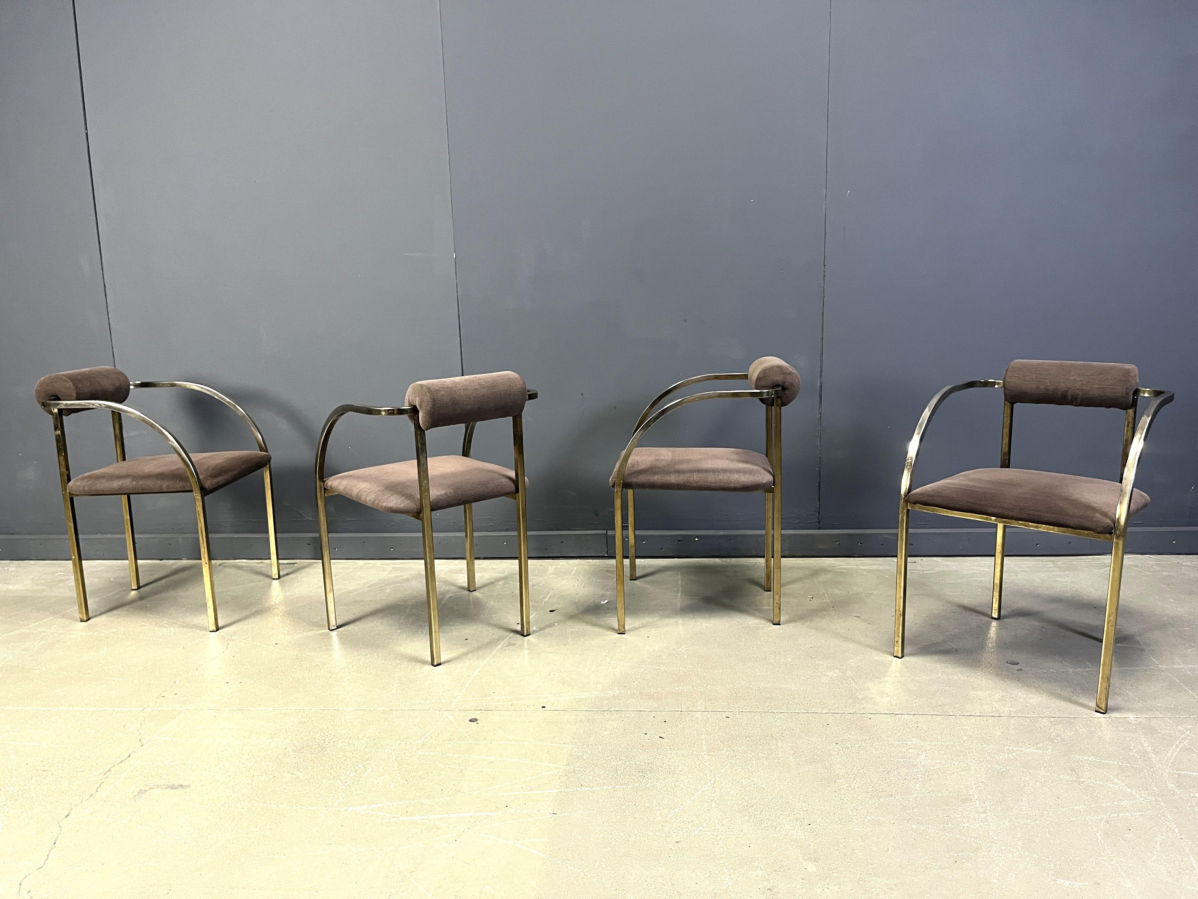 Post modern dining chairs by Belgochrom, 1980s In Good Condition For Sale In Leuven, Vlaams Gewest