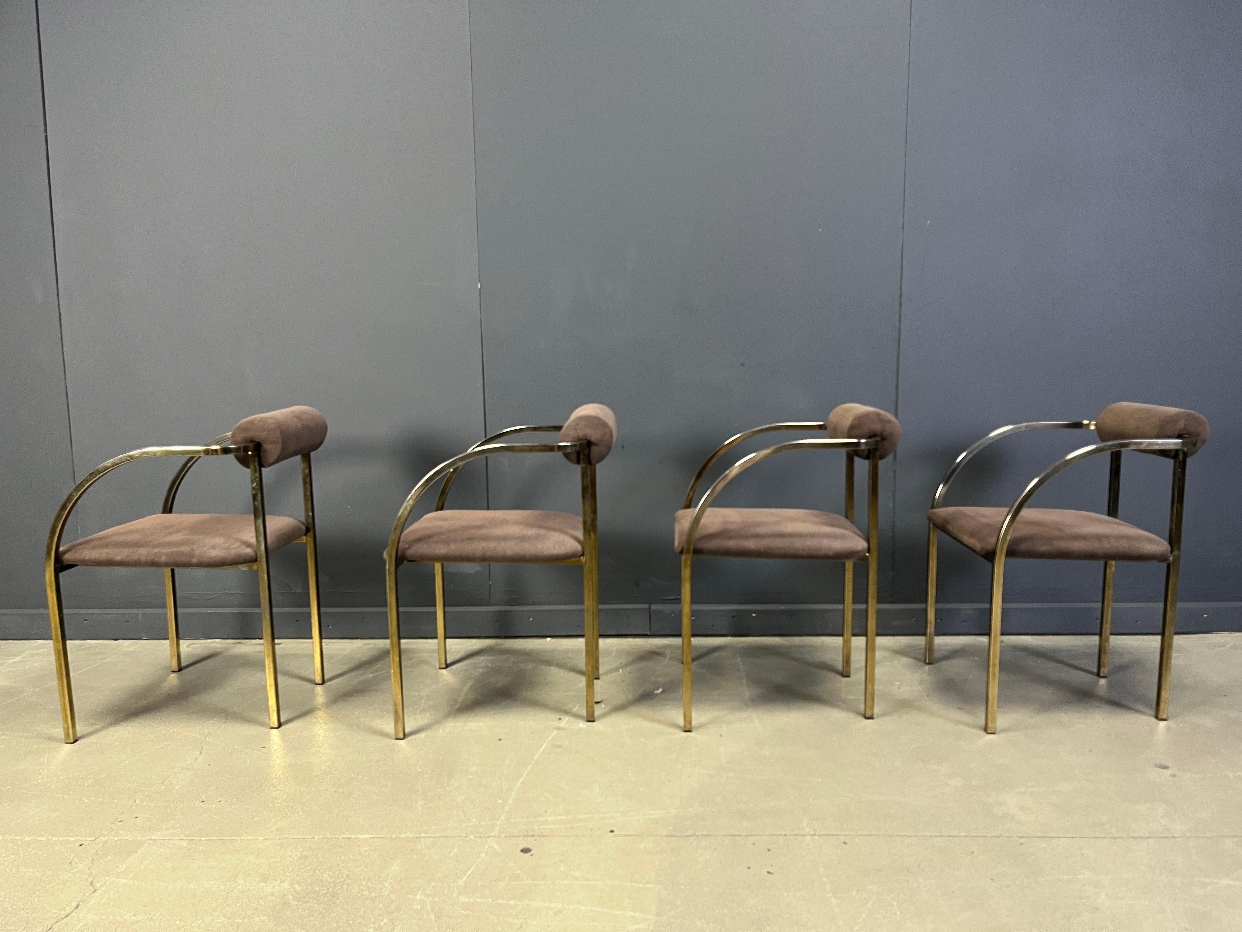 Late 20th Century Post modern dining chairs by Belgochrom, 1980s For Sale