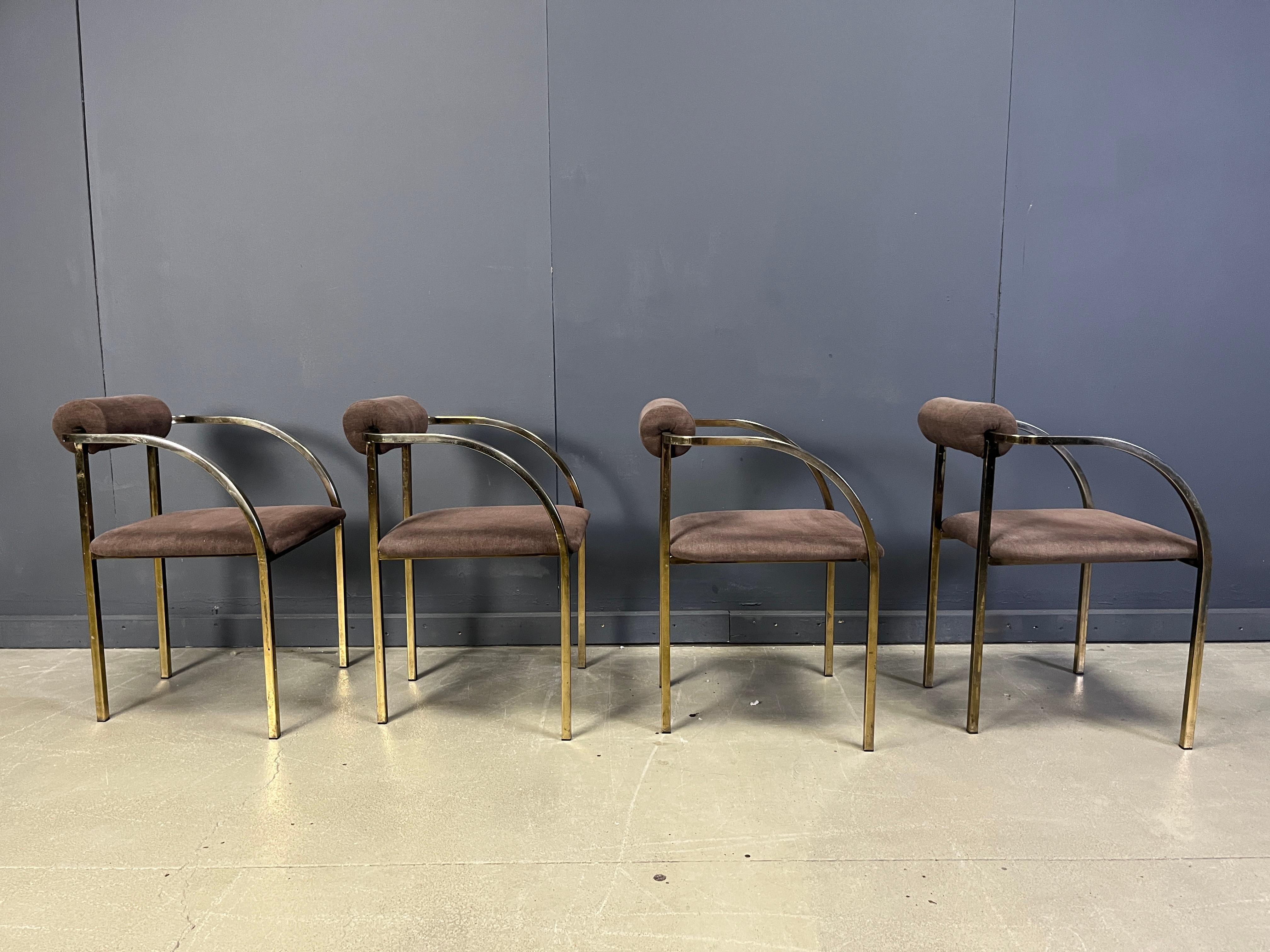 Post modern dining chairs by Belgochrom, 1980s For Sale 1