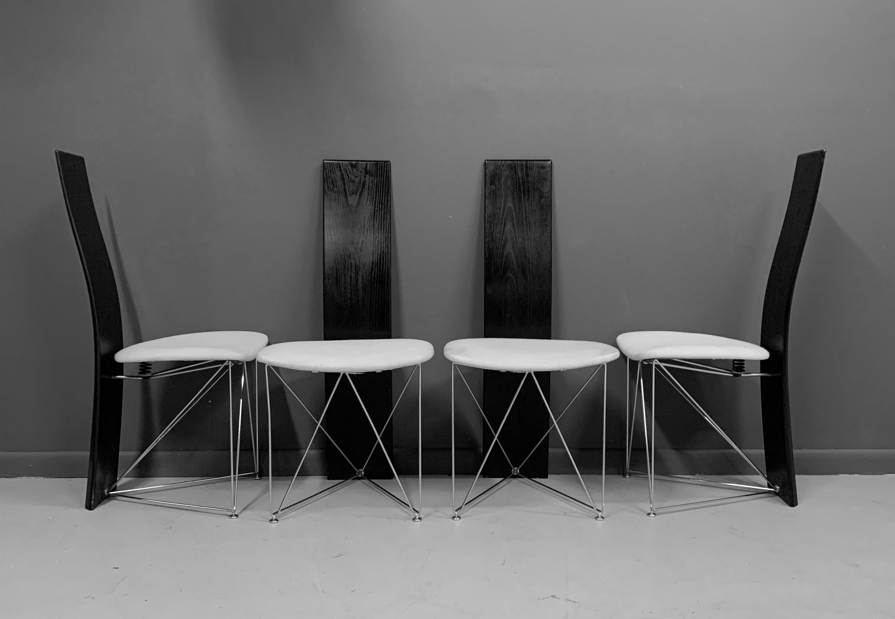 Post-Modern Postmodern Dining Chairs by Torstein Flatøy for Bahus 1980 Set of 4