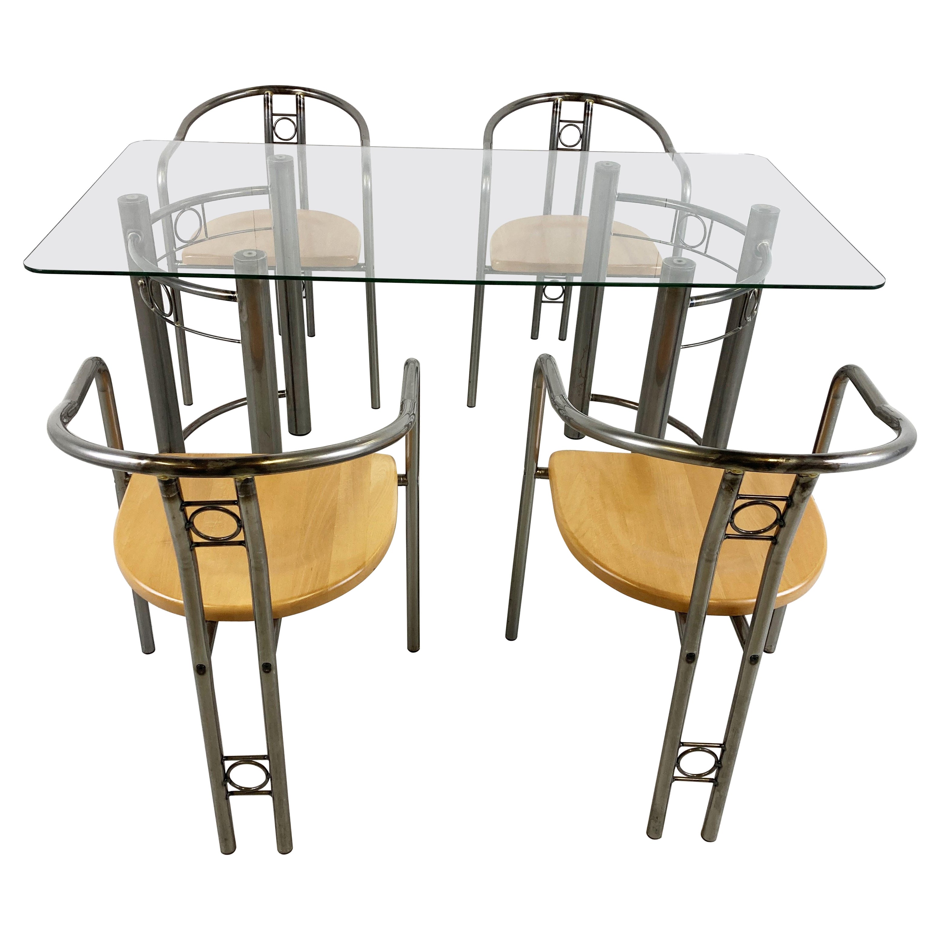 Juego de comedor postmoderno, años 80