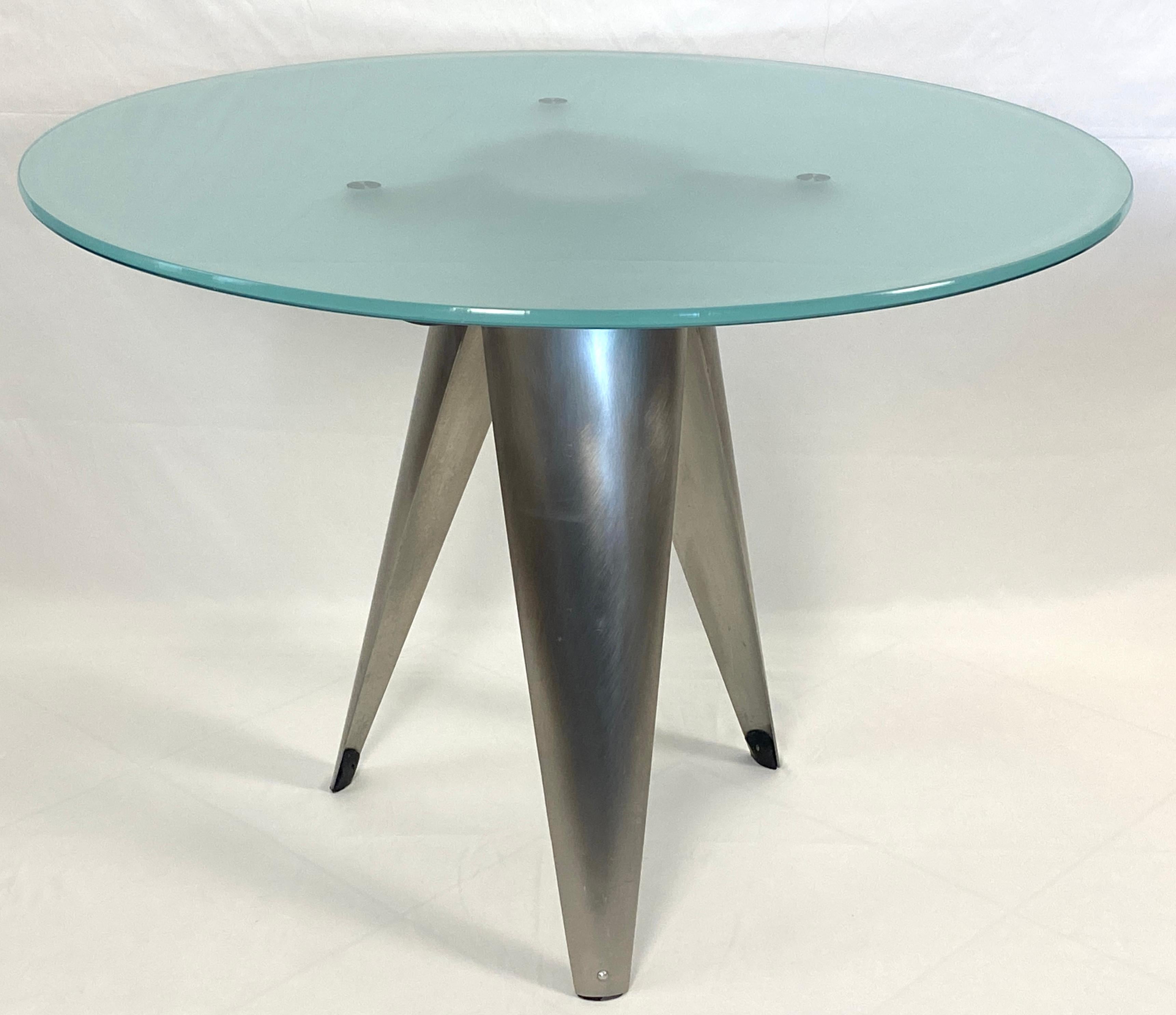 Dining Table and 4 Chairs Set,  attributed to Driade & Chairs by Ycami For Sale 3