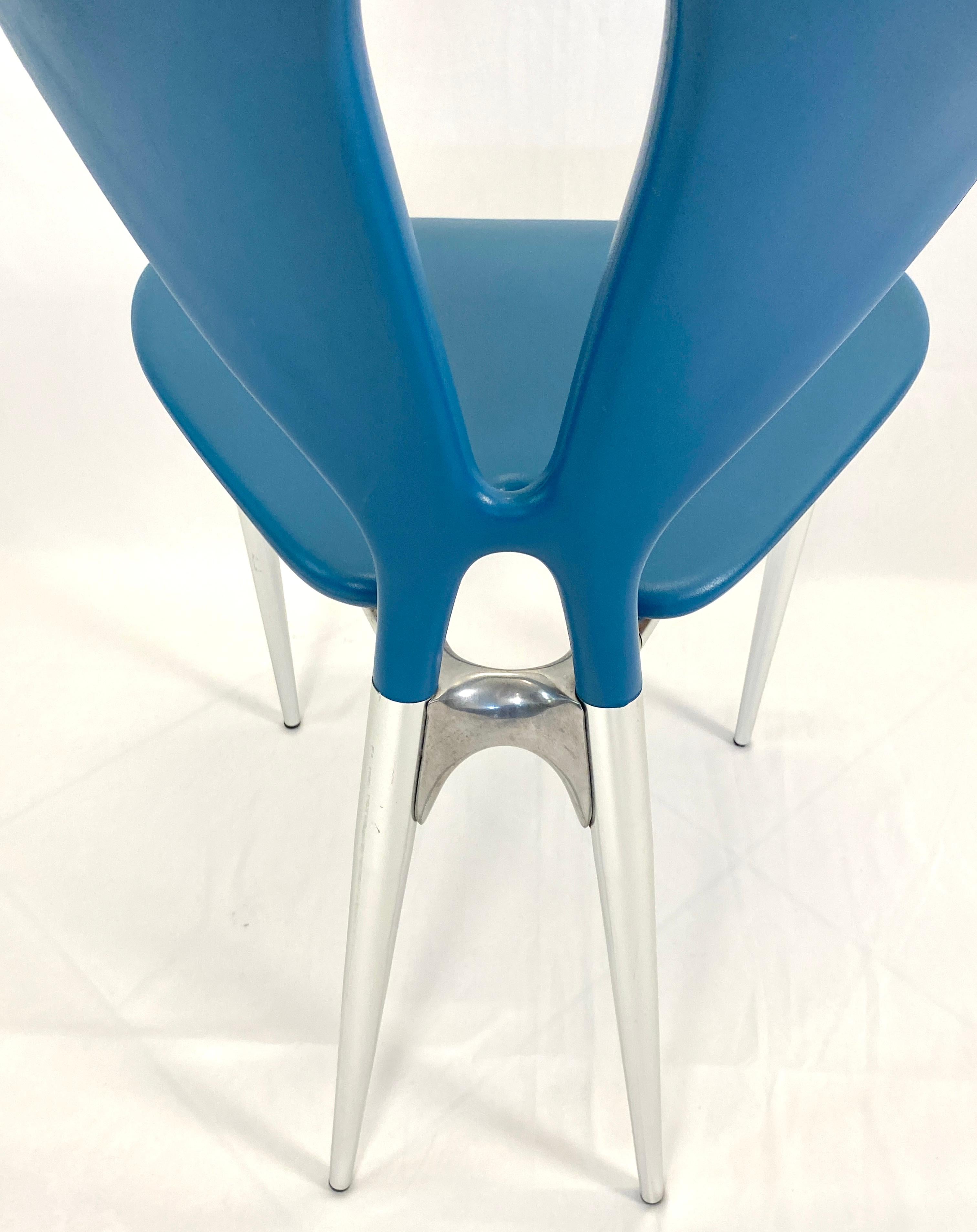 Post-Modern Dining Table and 4 Chairs Set,  attributed to Driade & Chairs by Ycami For Sale
