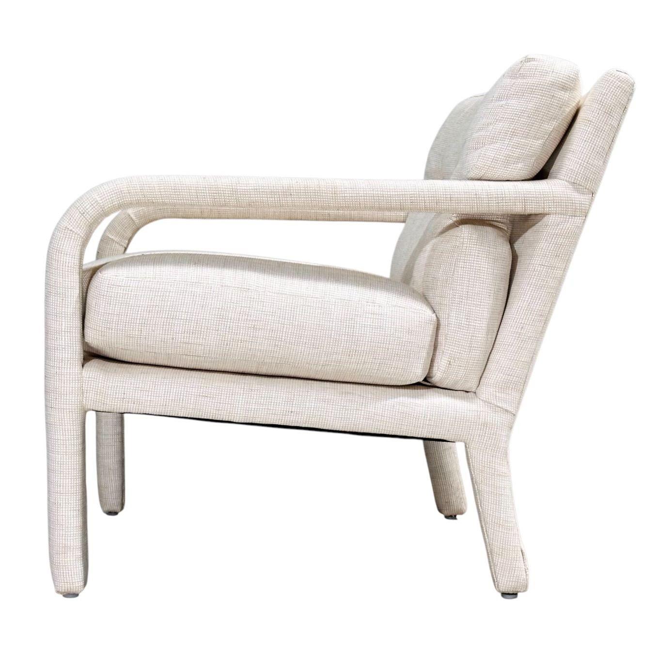 Post Modern Directional Open Arm Lounge Chairs, 1980 For Sale 1