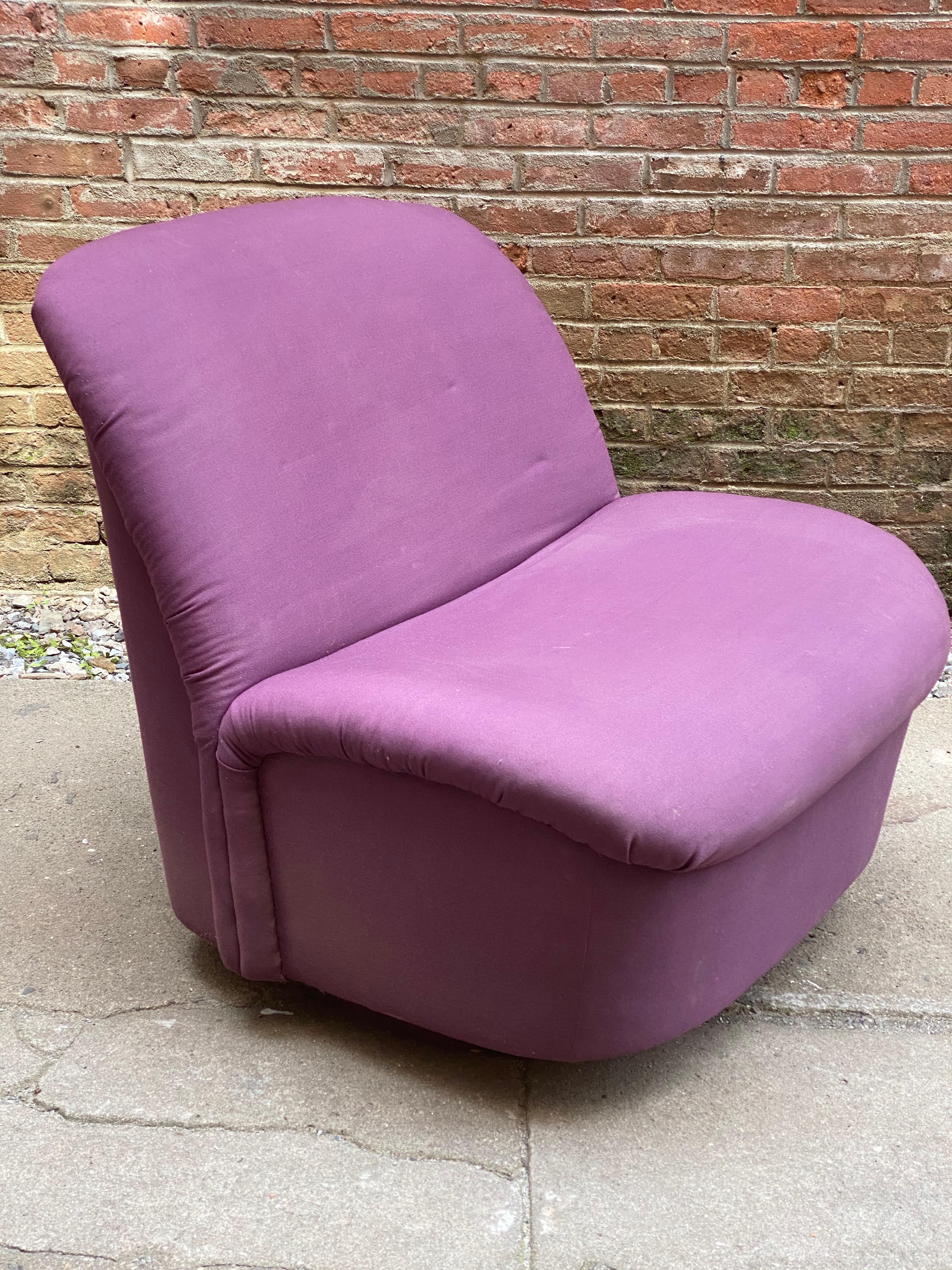 Post-Modern Postmodern Directional Swivel Lounge Chair