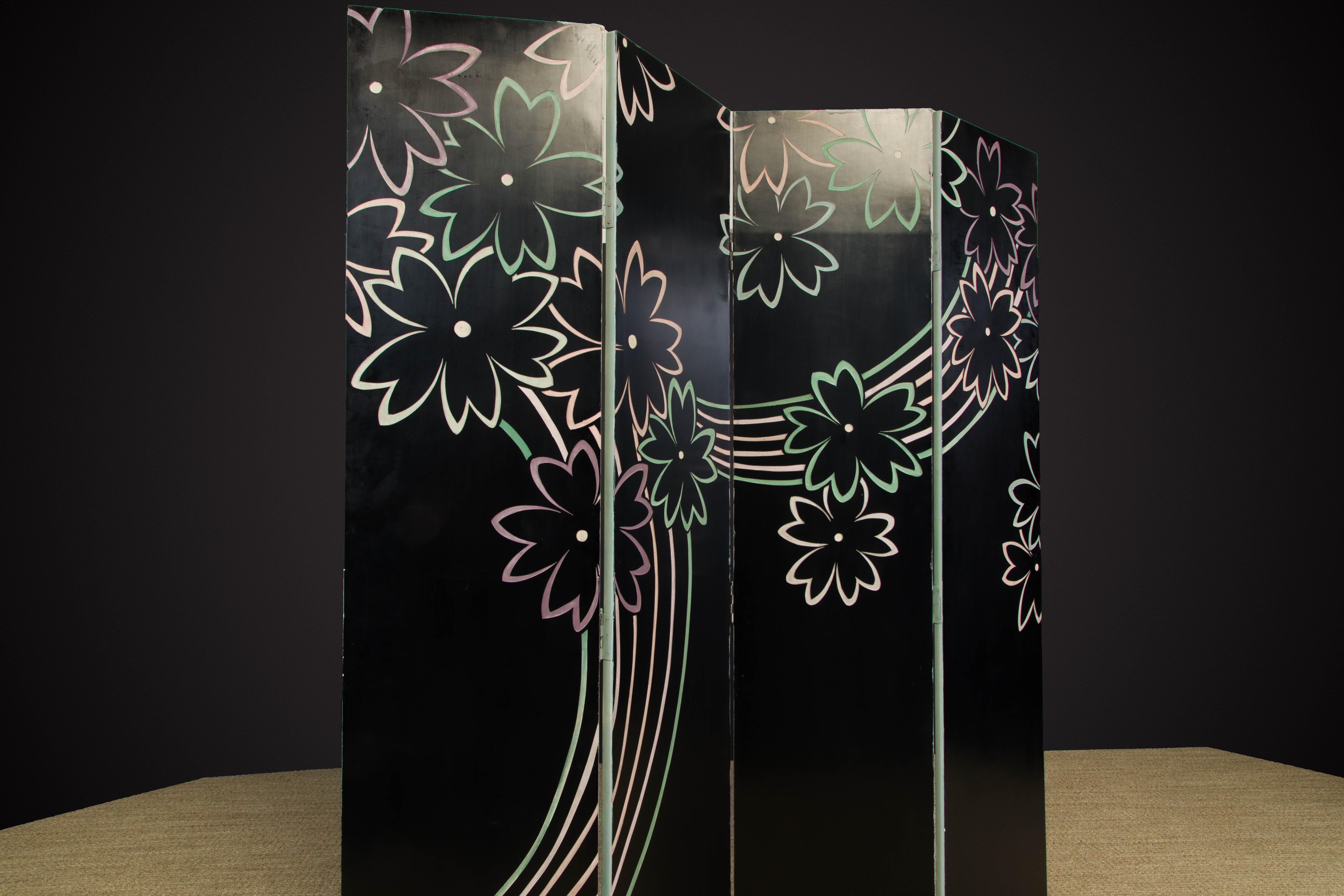 Post-Modern Double Sided Folding Screen Attributed to Maitland Smith, c 1980s 9