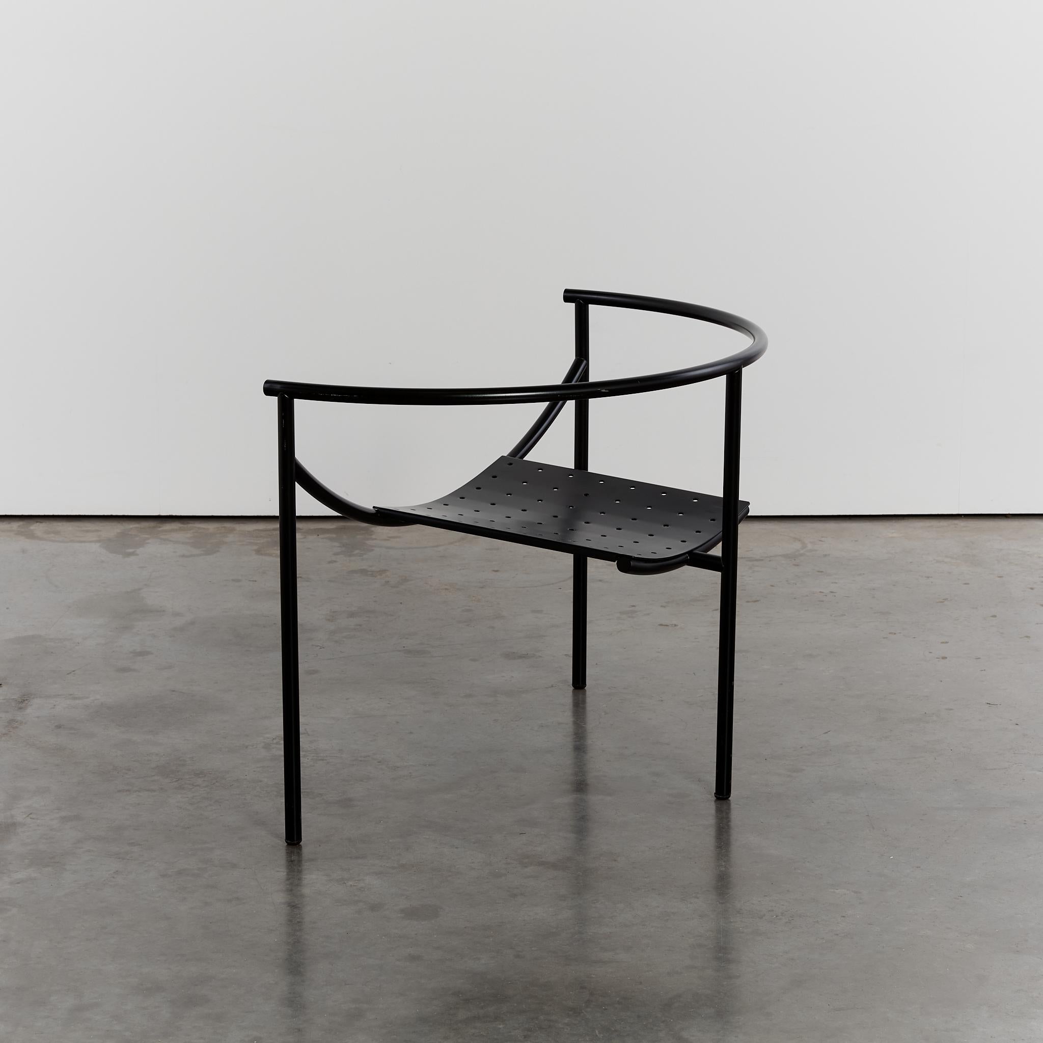 Postmoderner Dr Sonderbar-Stuhl in Schwarz von Philippe Starck (Stahl)