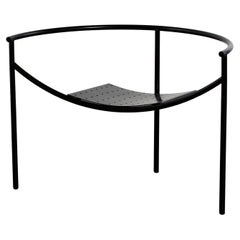 Vintage Post-modern Dr Sonderbar chair in black by Philippe Starck 