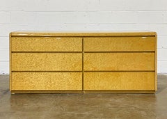 Post Modern Dresser Console in Birdseye Maple by COMA, Italy circa 1970's