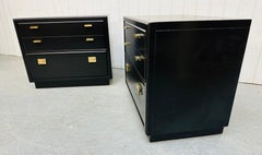 Post-Modern Drexel “Consensus” Black Nightstands