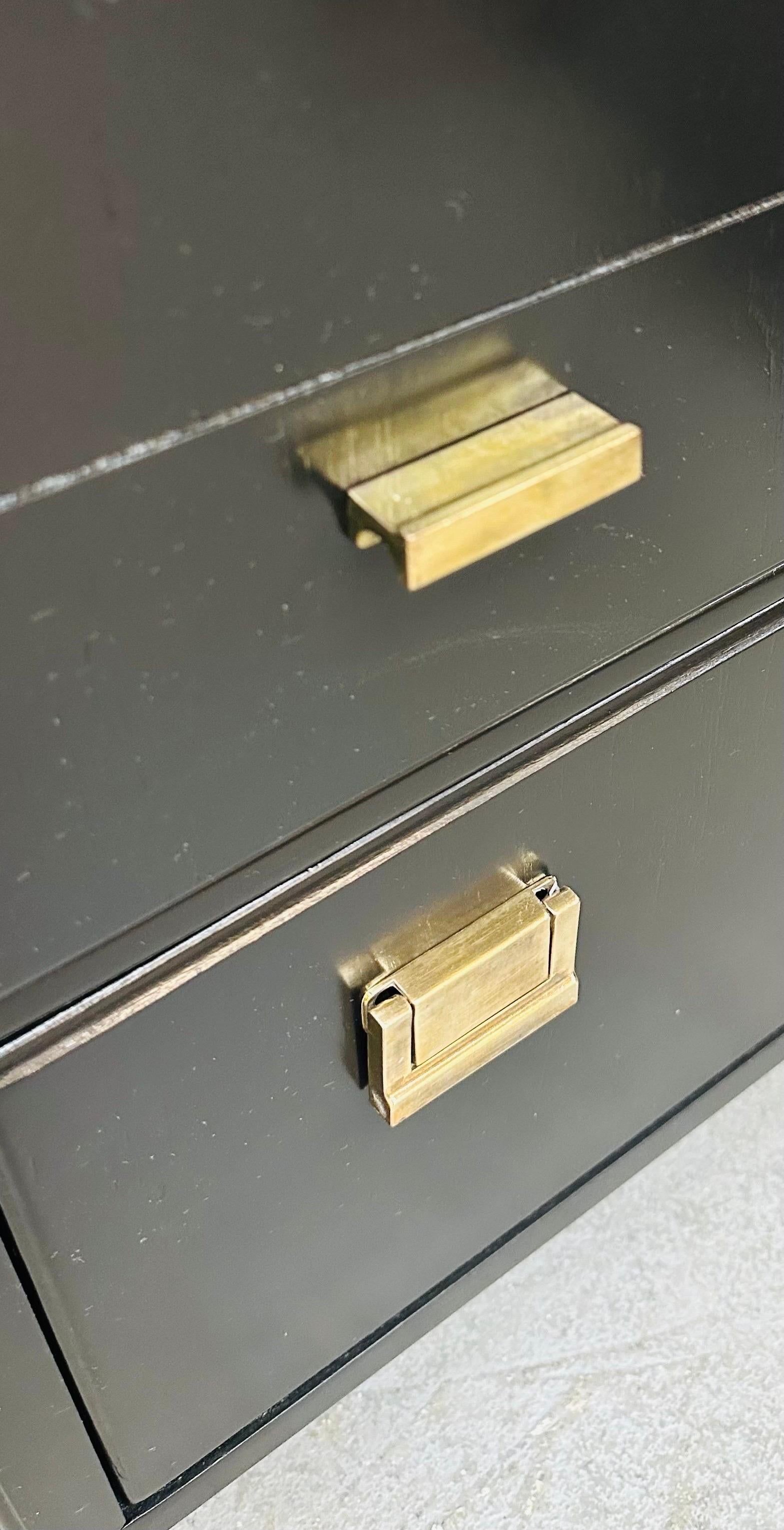 Post-Modern Drexel “Consensus” Black Nightstands 1
