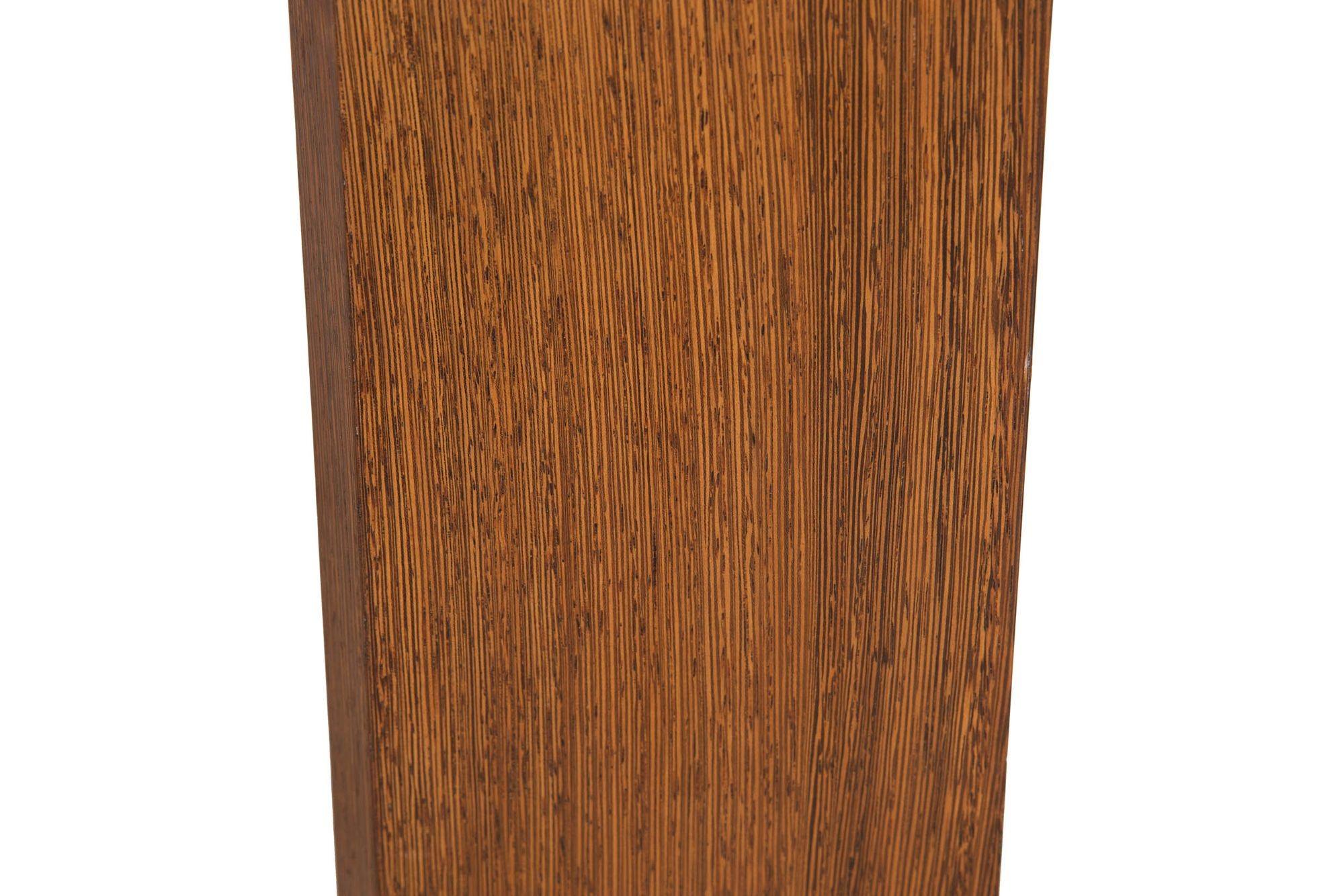 Post-Modern Ebony Hardwood Accent Table w/ Dovetailed Corners, circa 1987 For Sale 9