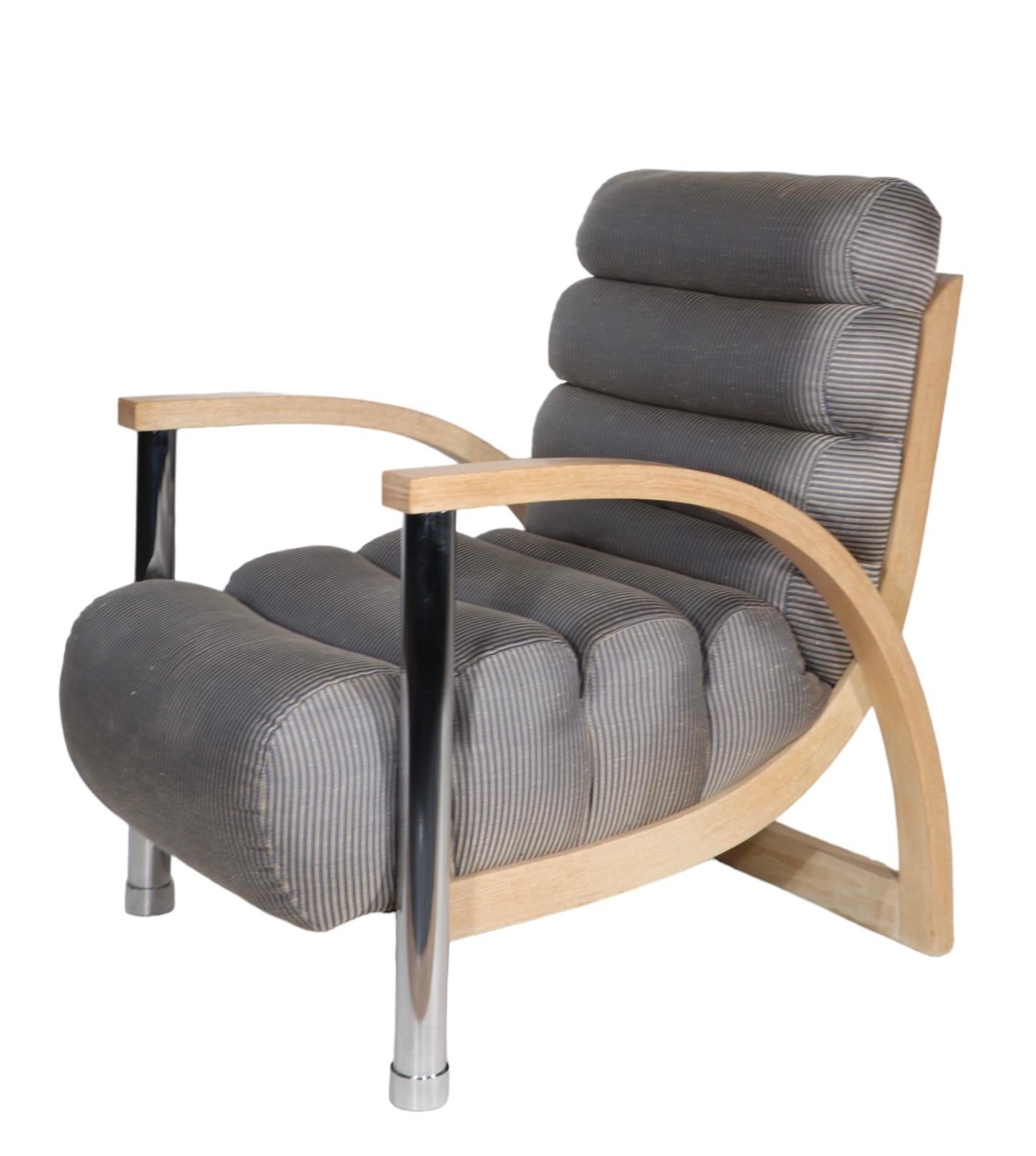 Post Modern Eclipse Lounge Chair by Jay Specter for Century Furniture c 1970/80s For Sale 3