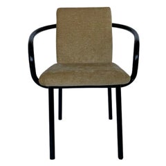 Post Modern Ettore Sottsass for Knoll Mandarin Armchairs, Tan Velvet