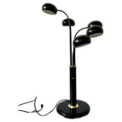 Vintage Post-Modern Eyeball Black Metal Multi-Arm Adjustable Task Lamp