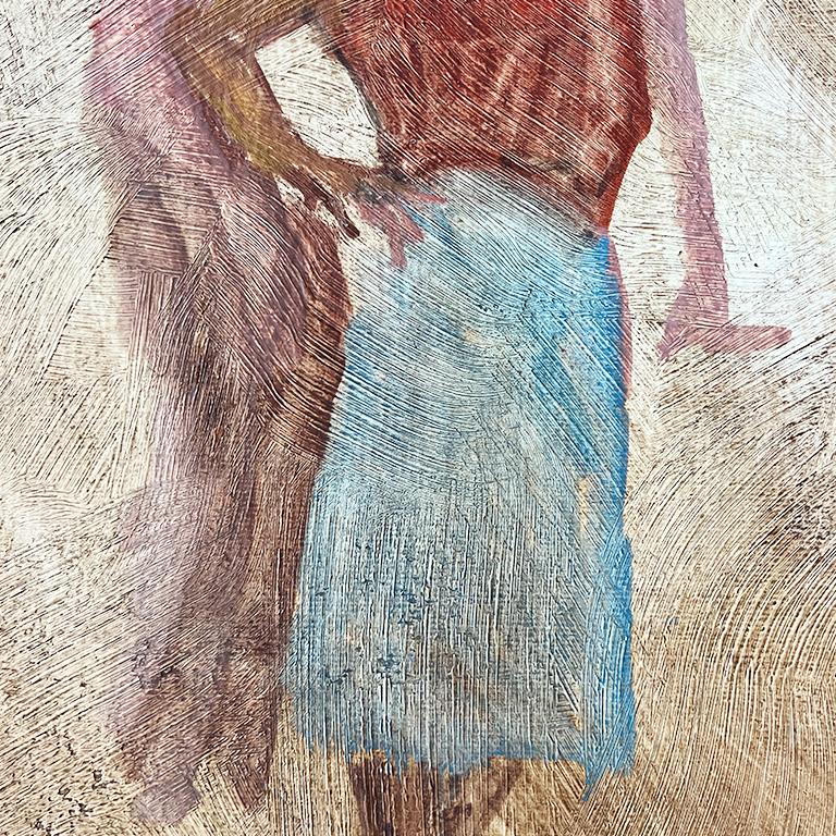 Post Modern Figural Painting of a Woman by Clair Seglem In Good Condition For Sale In Oklahoma City, OK