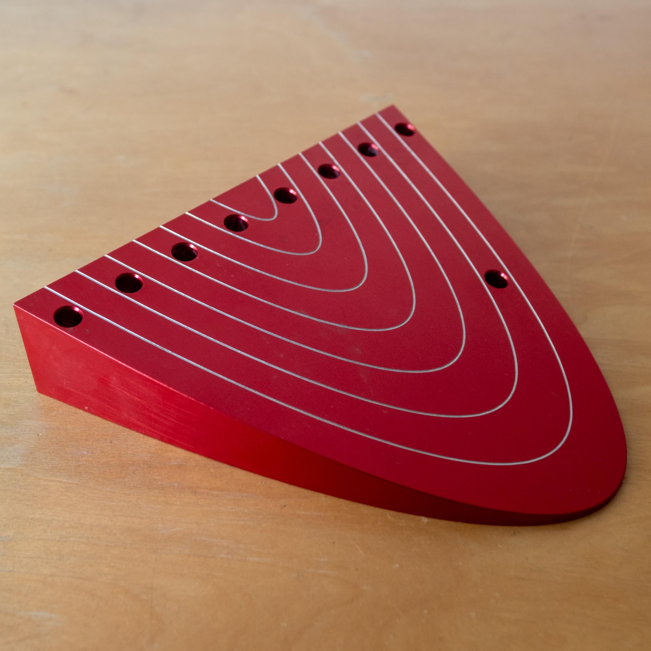 Post Modern Flat Arch Hanukkiyah Menorah By Luigi Del Monte Posmoderno en venta