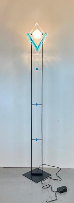 Post-Modern Floor Lamp att. to Mazzega, Italy, 1980s